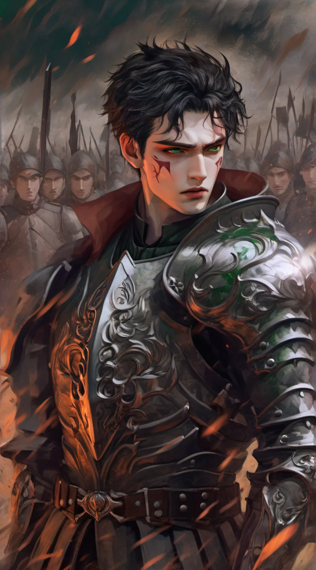ai character: 🪖🤺 Ren 🤺🪖 background