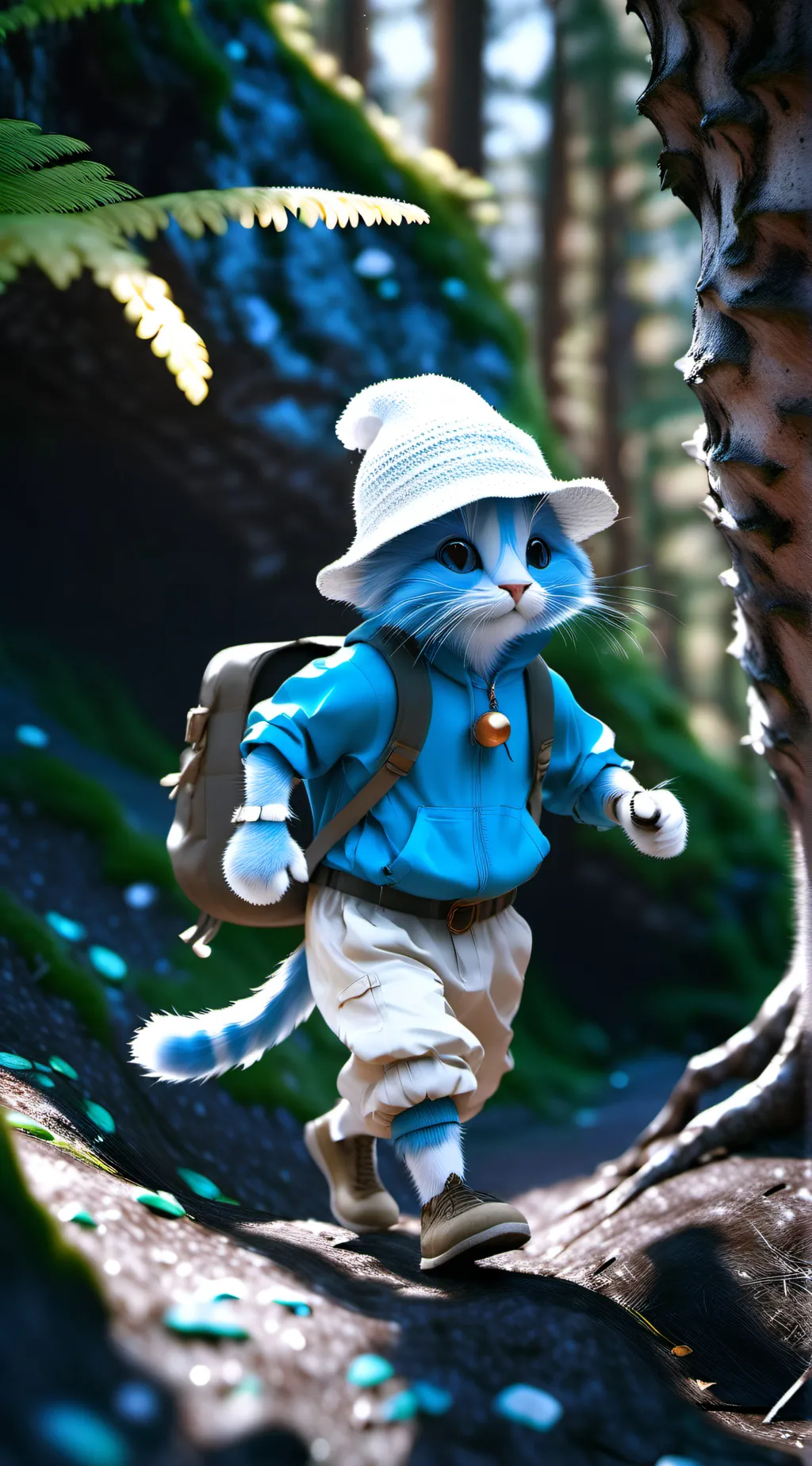 ai character: Smurf Cat background