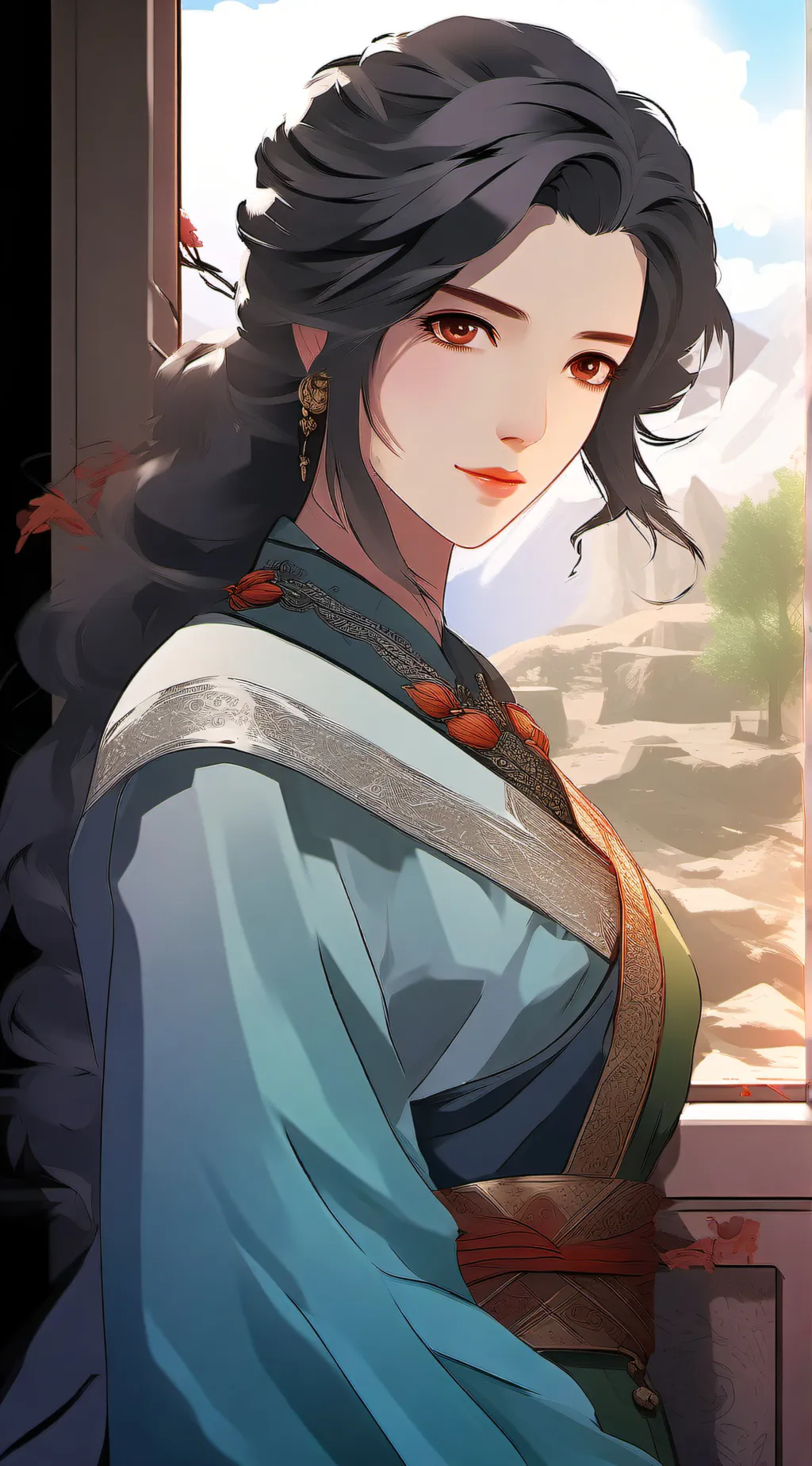 ai character: Girl background