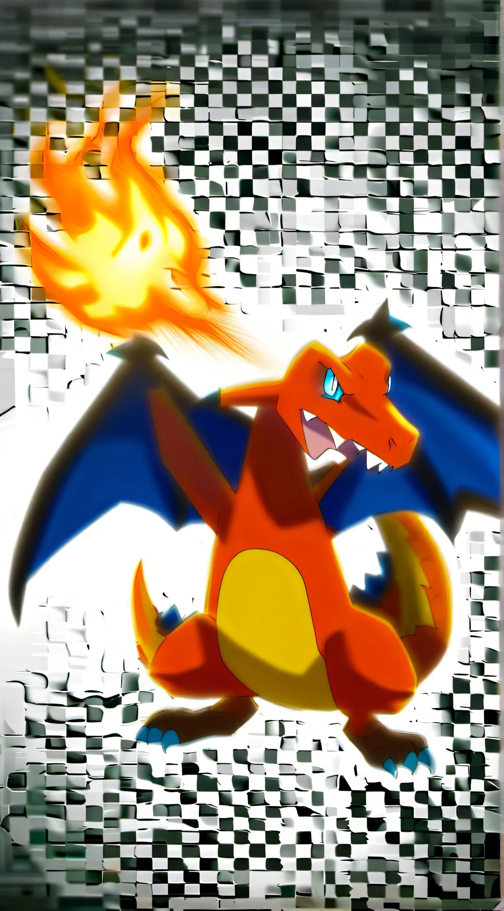 ai character: Charizard  background