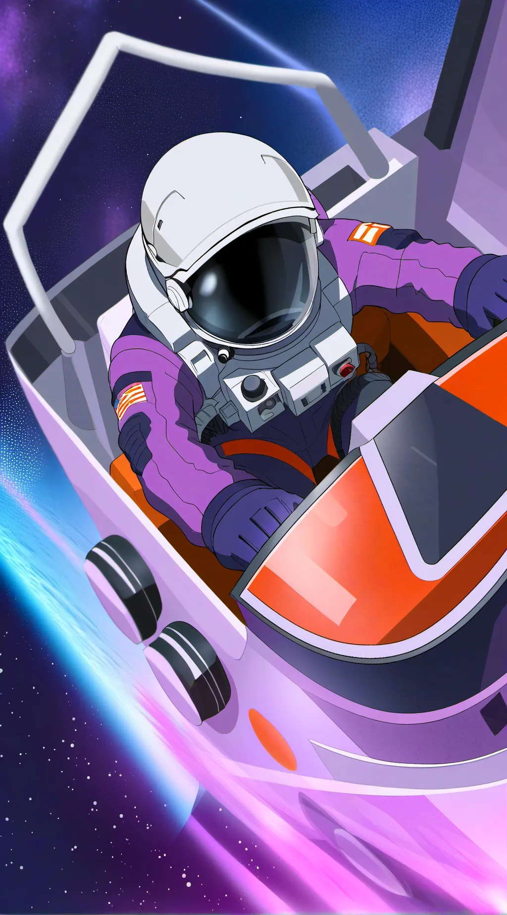 ai character: Purple background