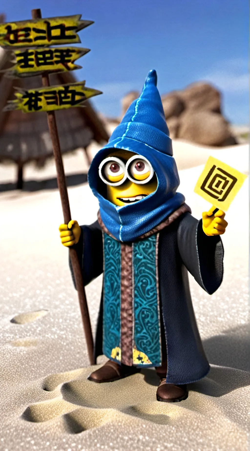 ai character: sand wizard minion background