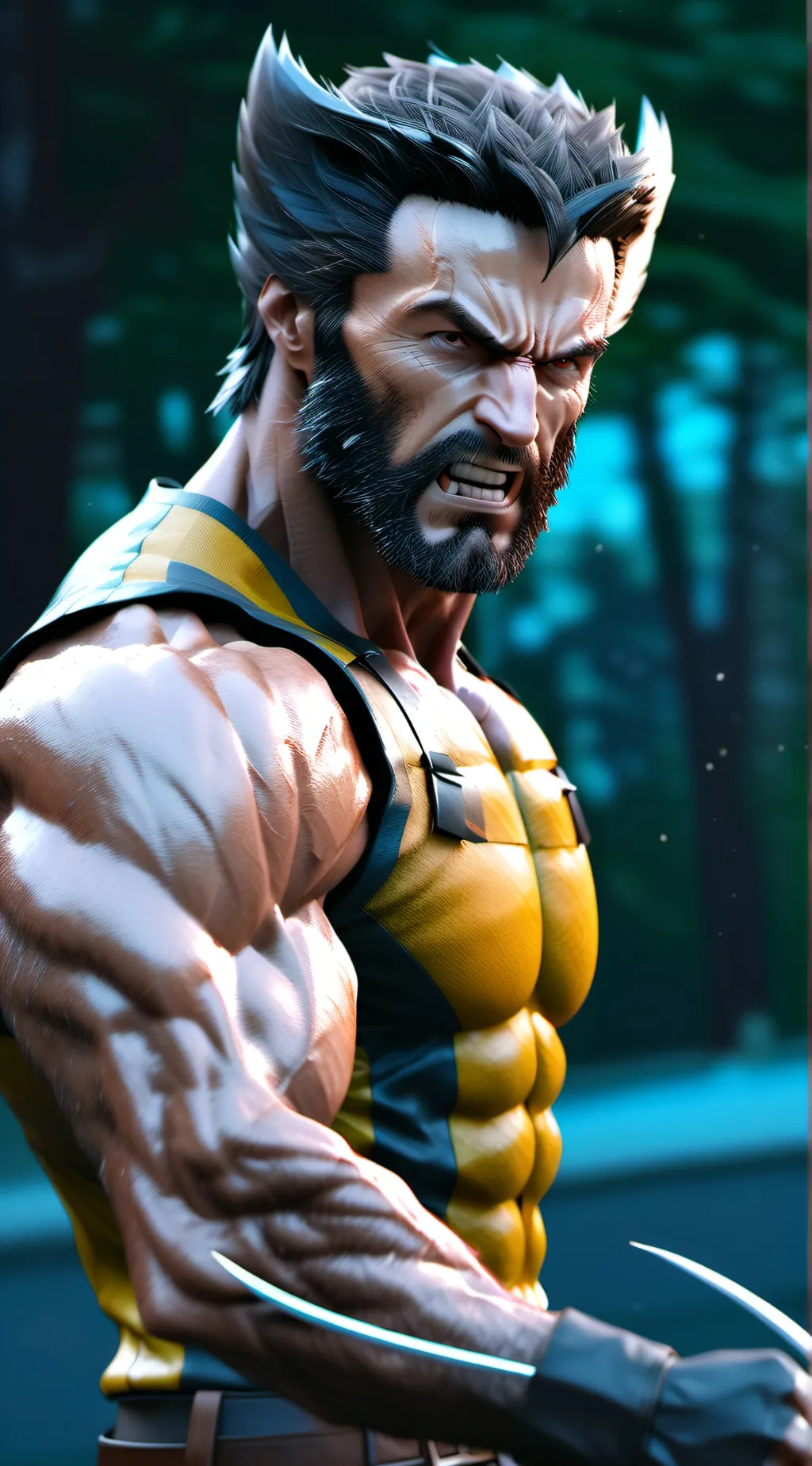 ai character: Wolverine  background
