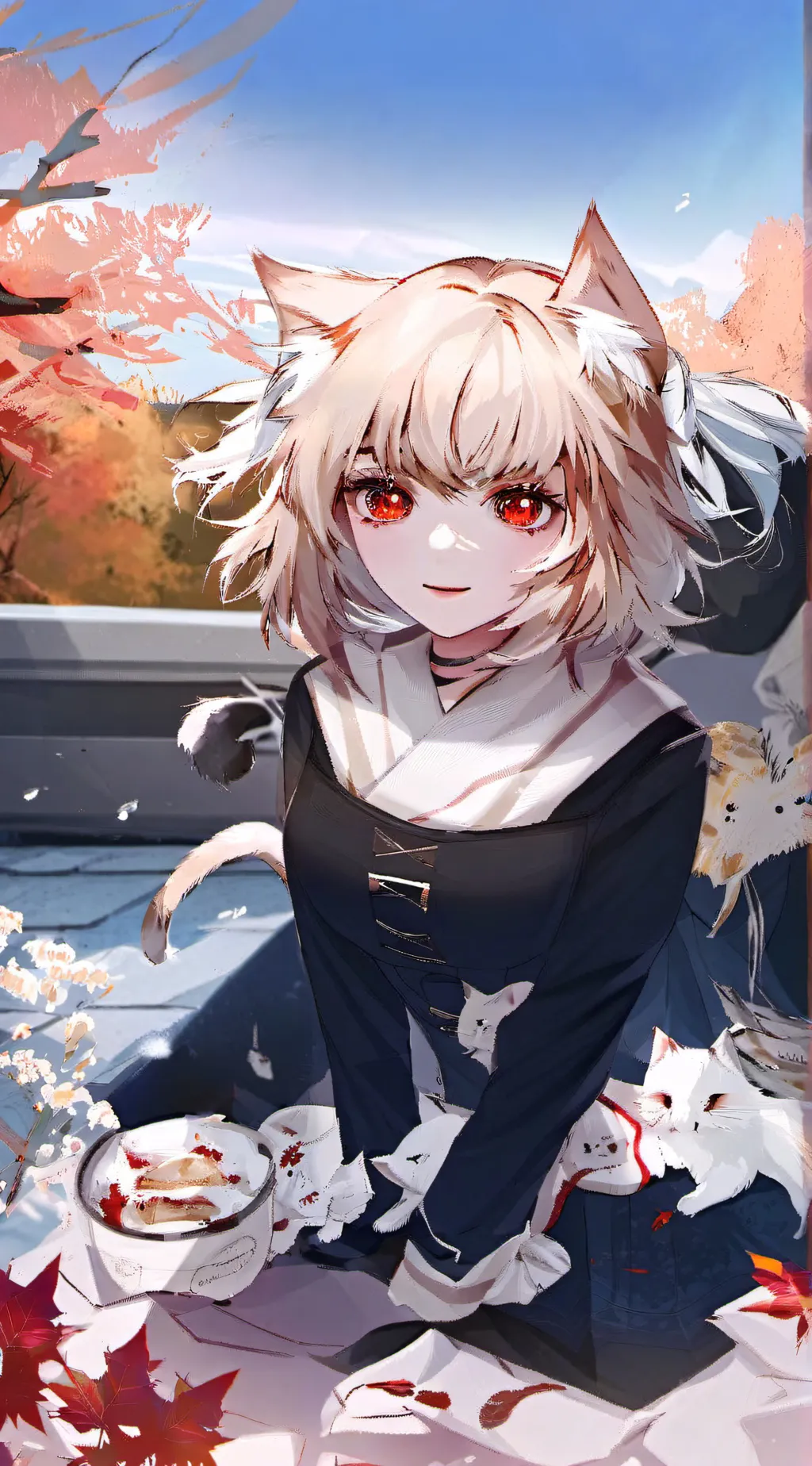 ai character: UwU cat girl background