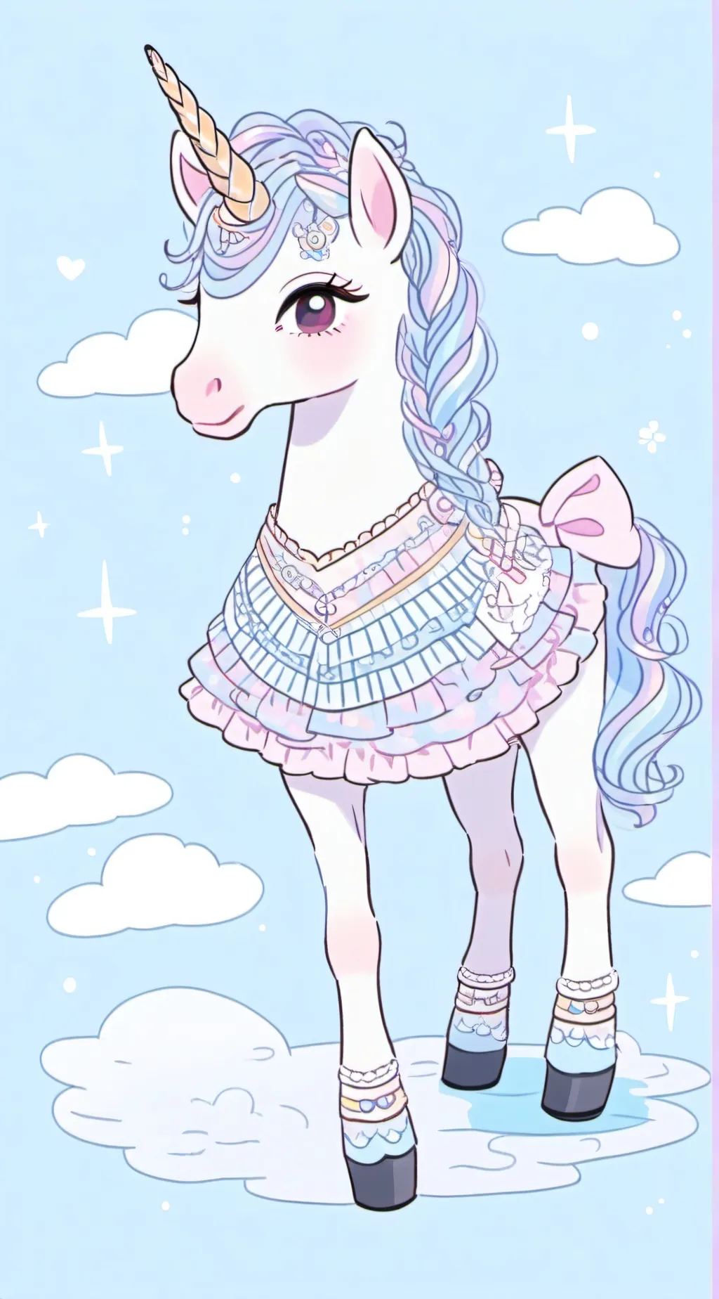 ai character: Unicorn  background