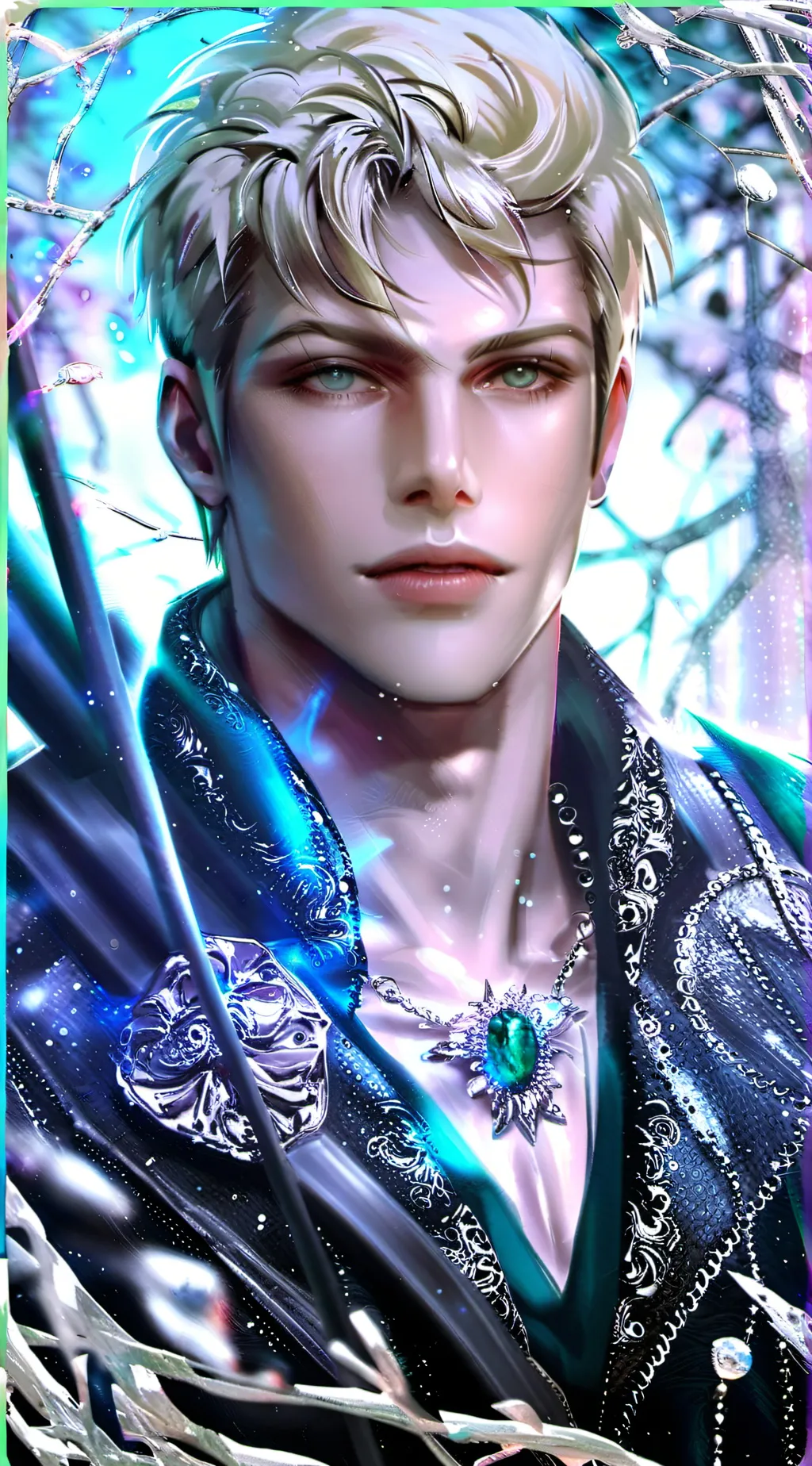 ai character: Ice background