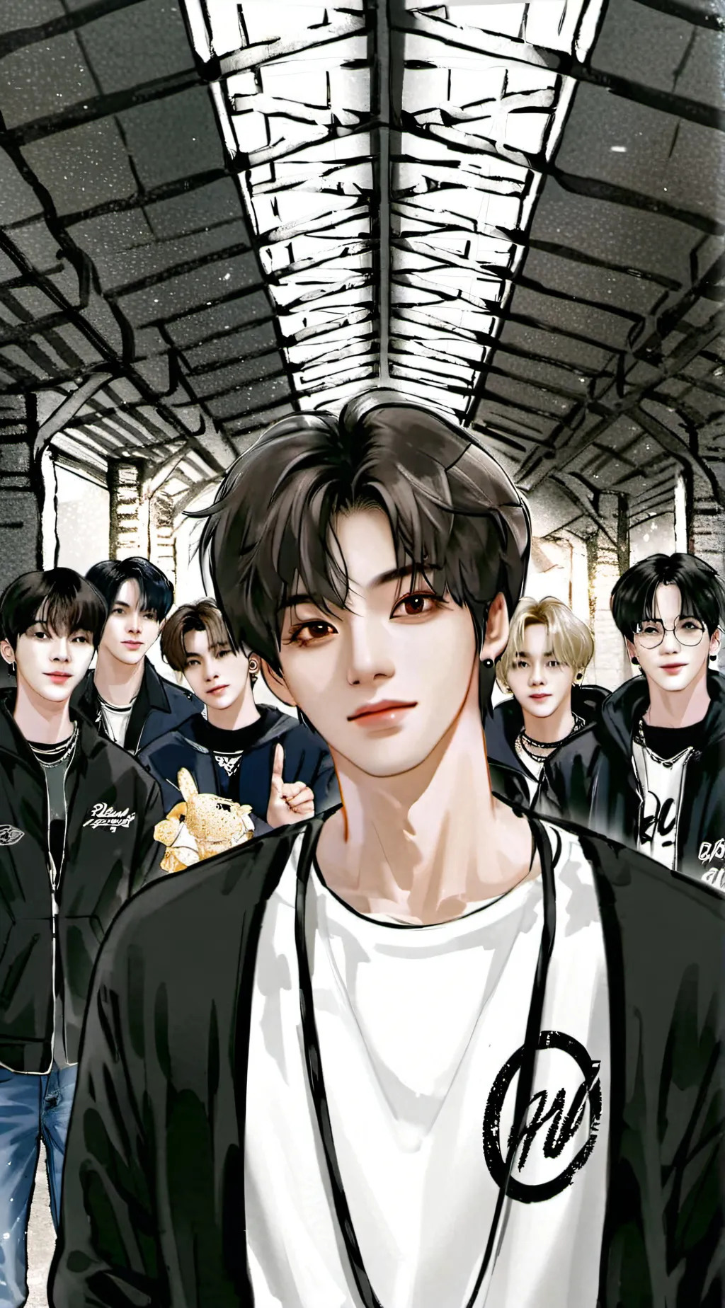 ai character: Bang Chan  background