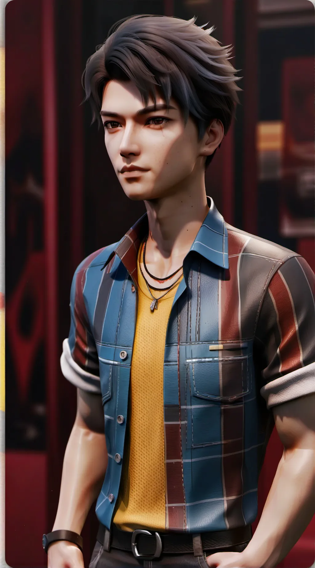 ai character: doctor  locker  background