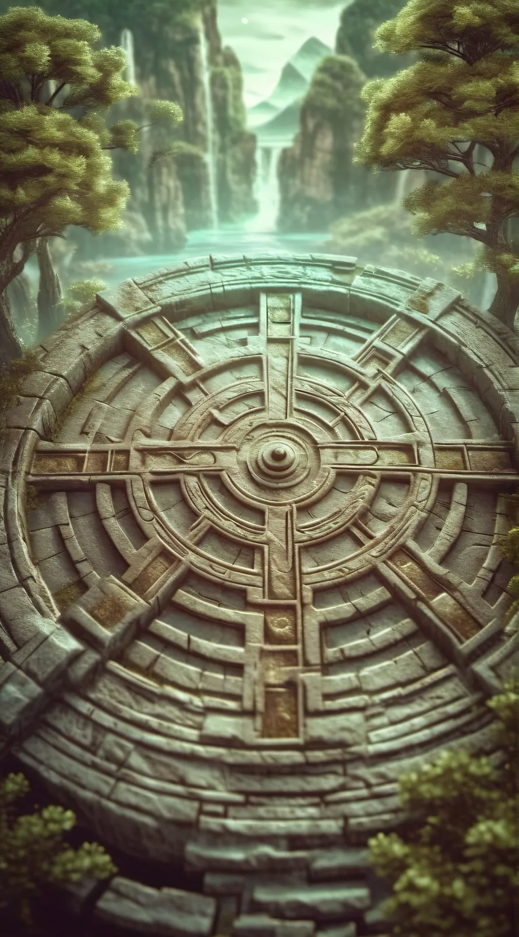 ai character: labrynth from pjo background