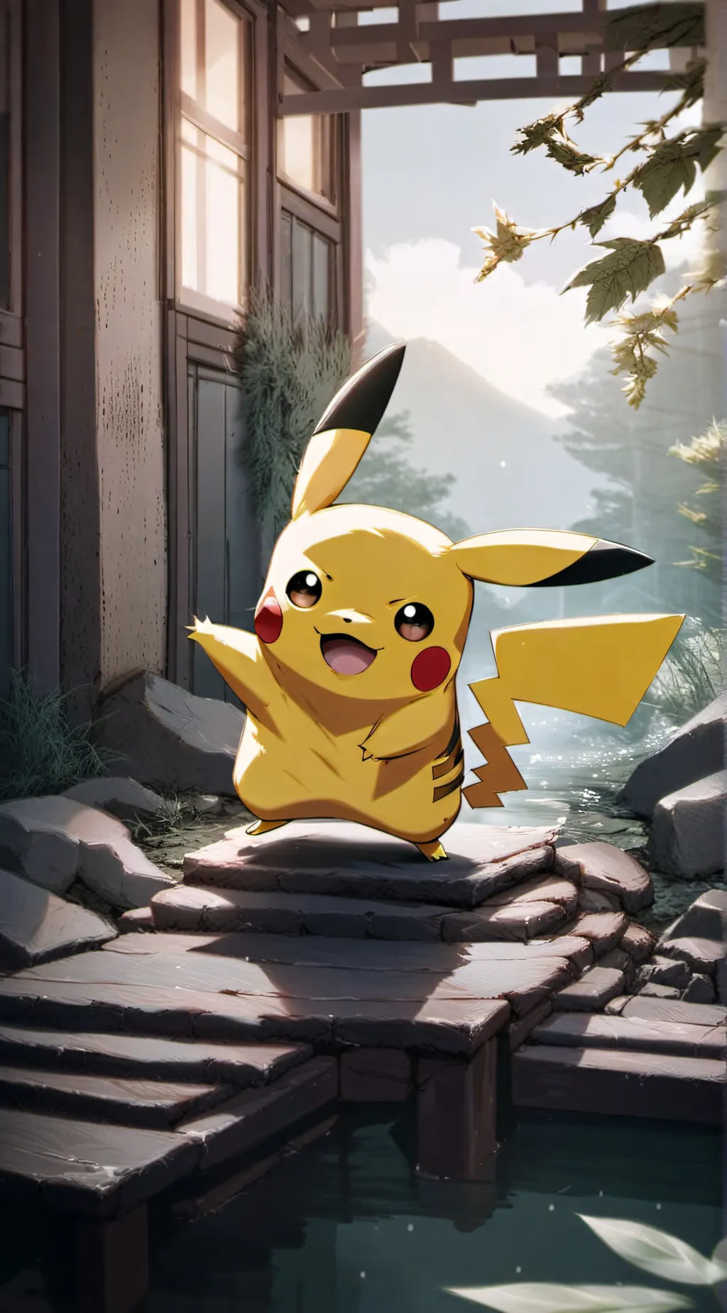 ai character: Pikachu background