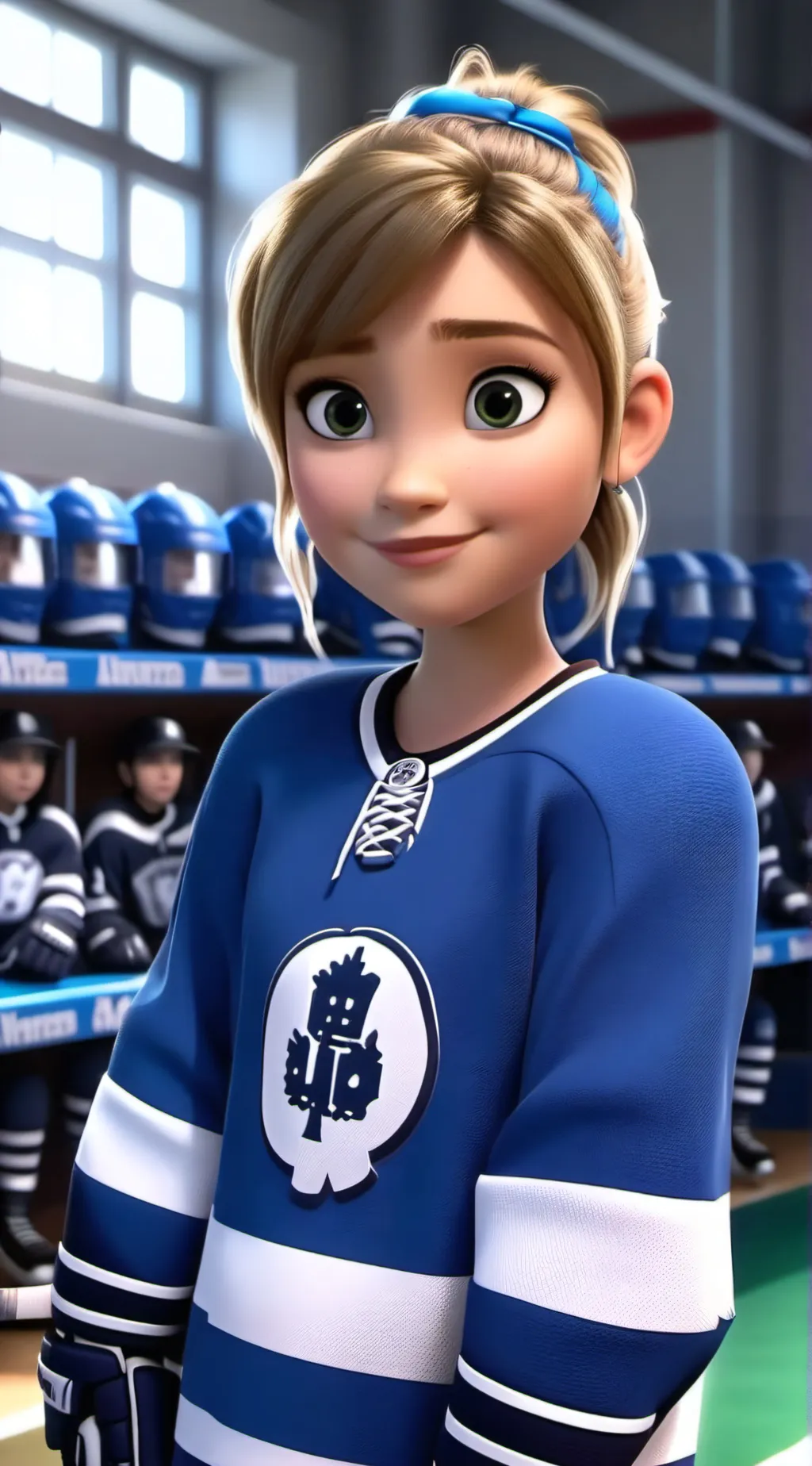 ai character: Riley Andersen  background