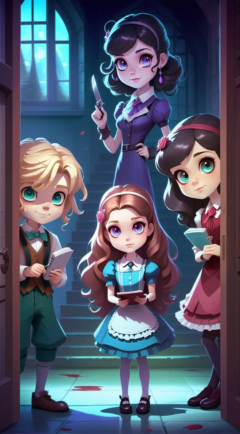 ai character: paper education fu background