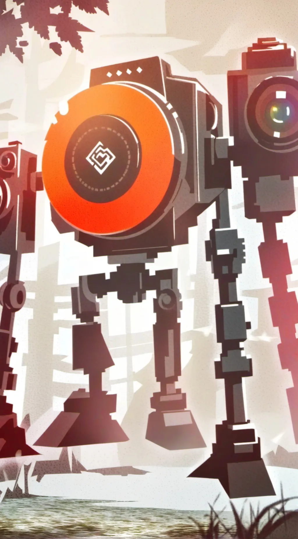 ai character: glitchingcameraman background