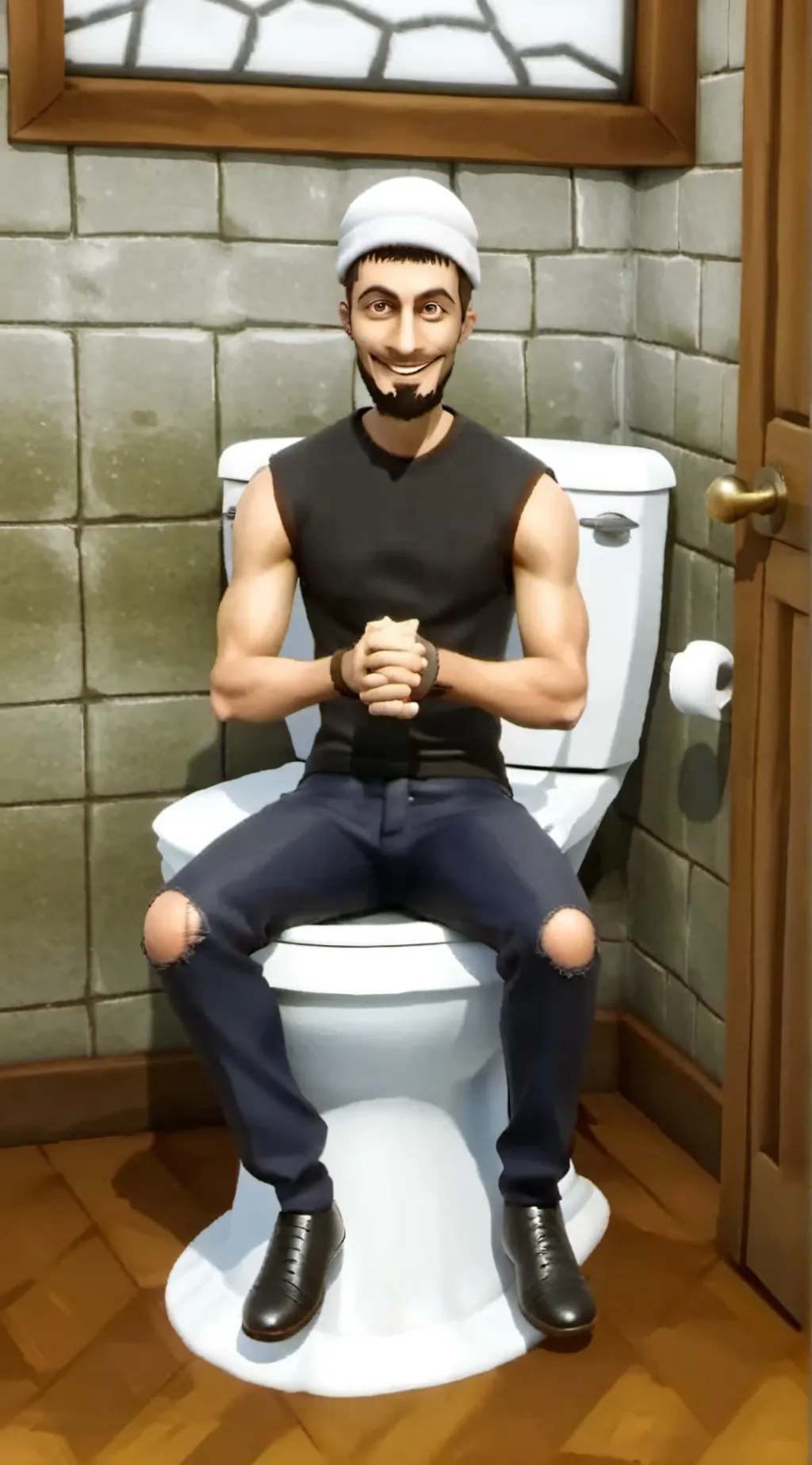 ai character: Skibidi toilet background