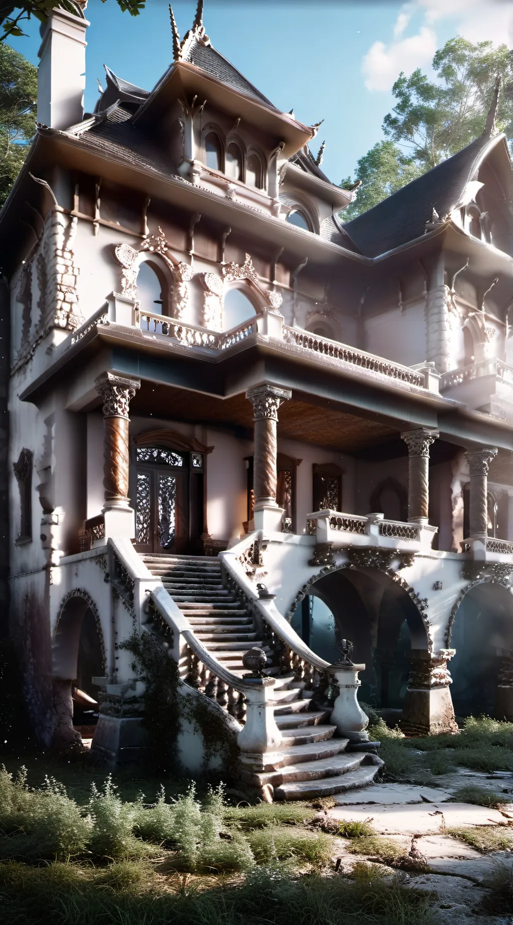 ai character: The Mansion background