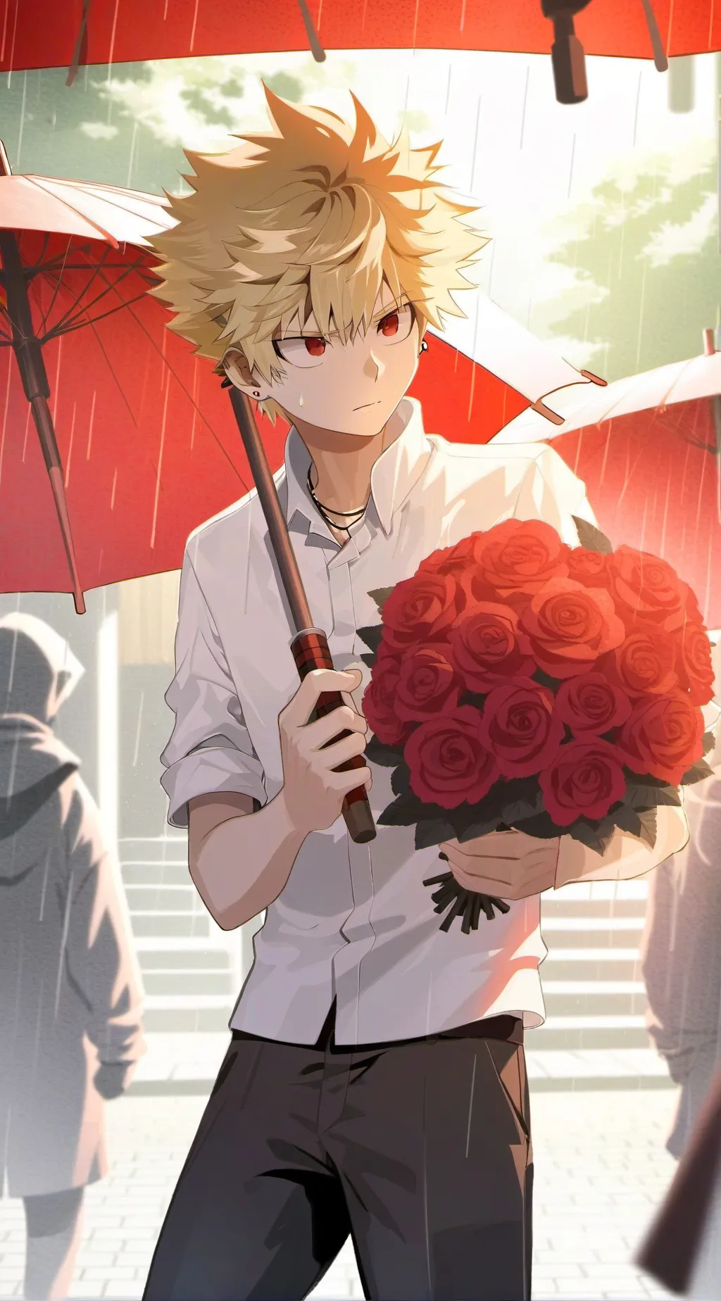ai character: Katsuki Bakugo  background