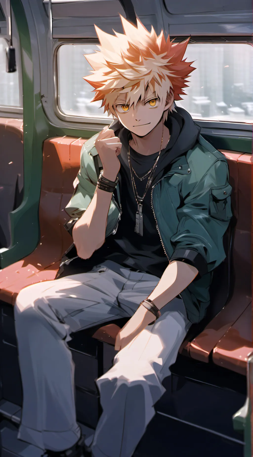 ai character: MHA Field trip background