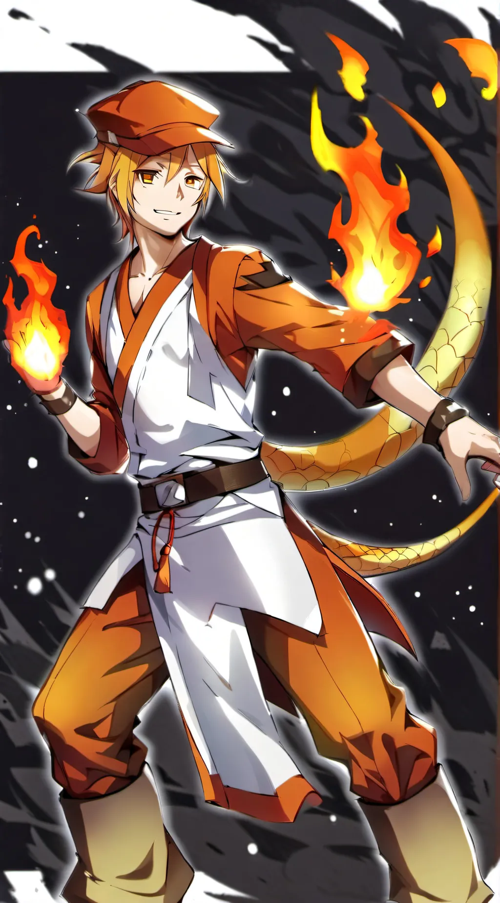 ai character: Charmander background