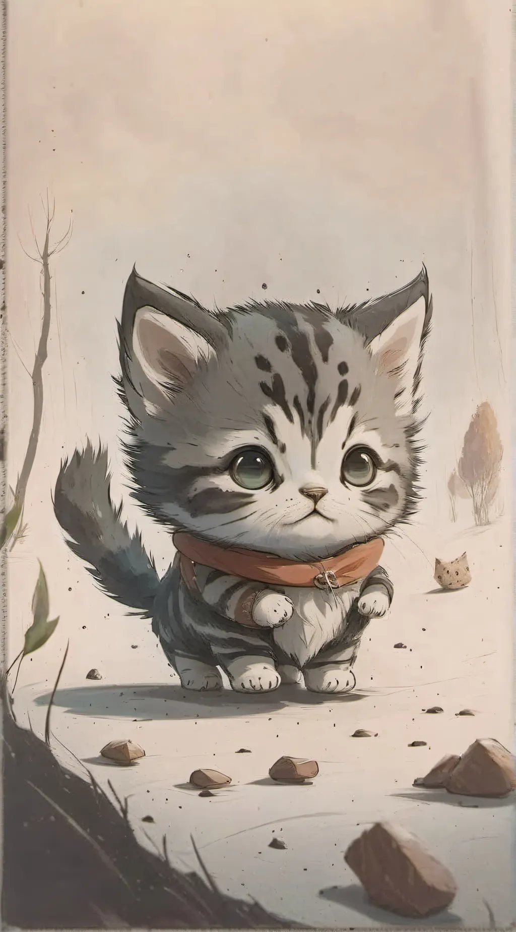 ai character: lost kitten background