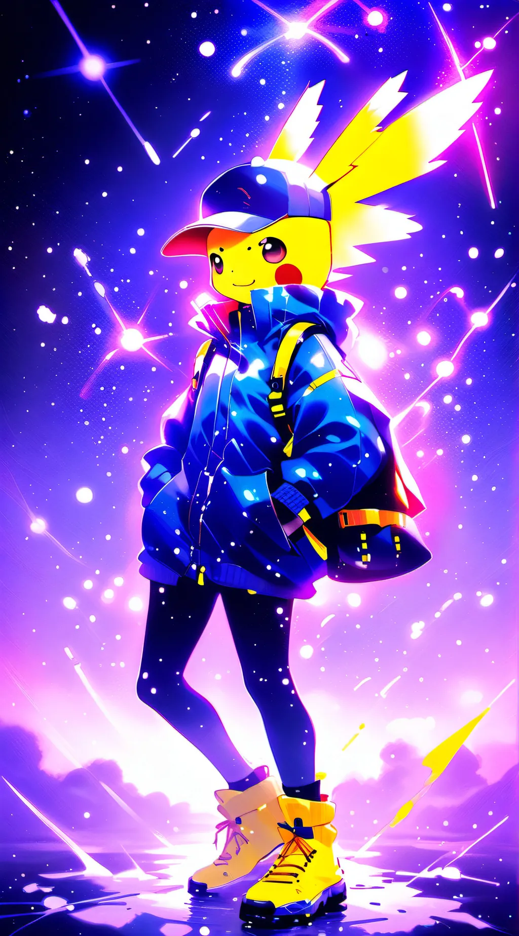 ai character: Female Pikachu background