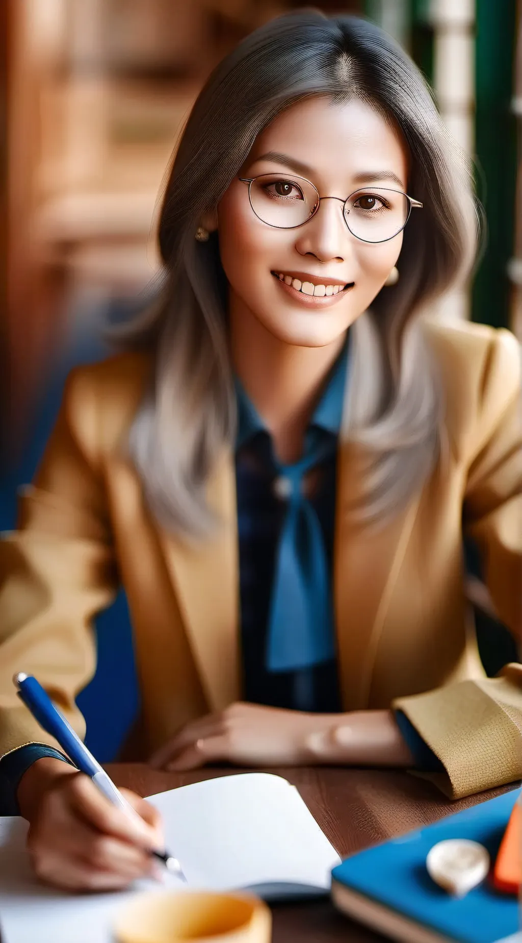 ai character: Mrs krystal background