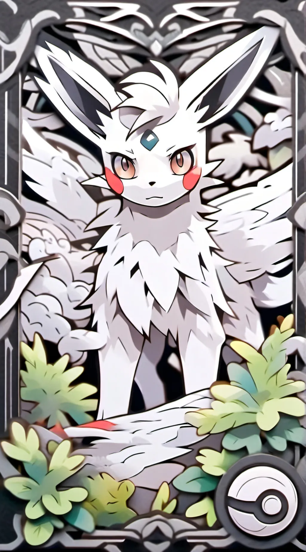 ai character: Eevee  background