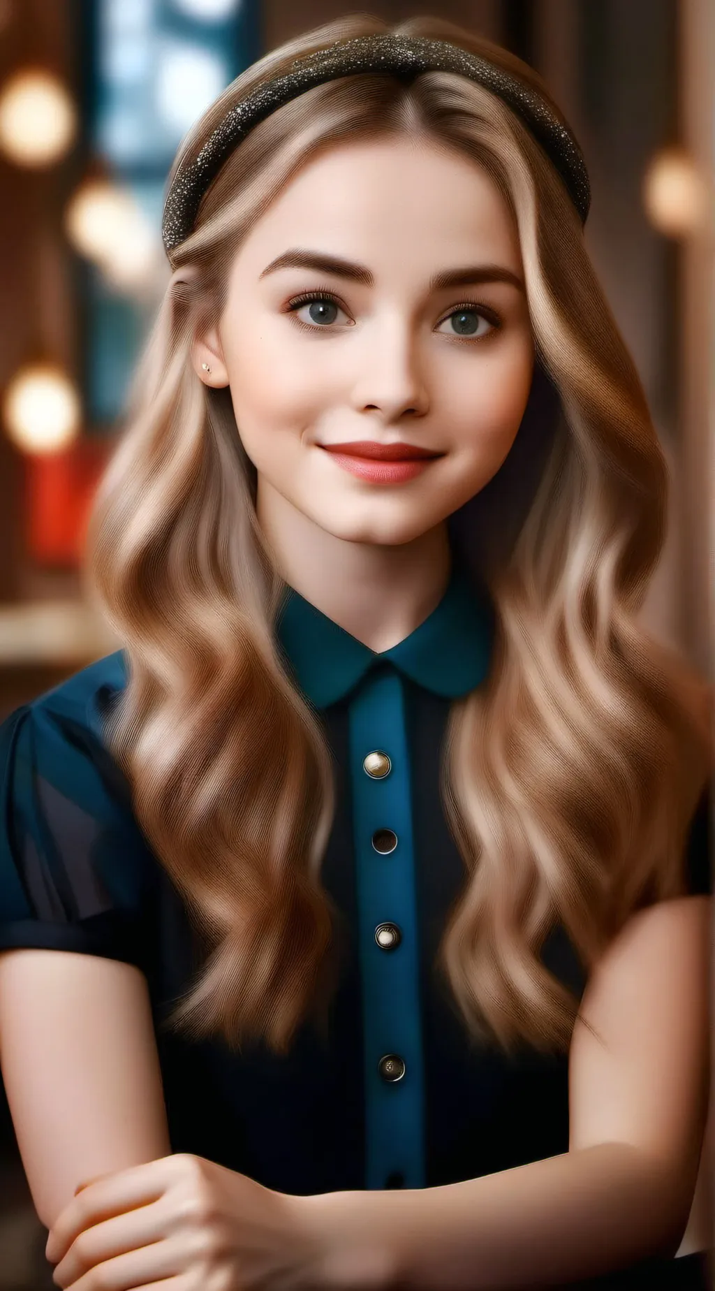 ai character: Sabrina Carpenter  background