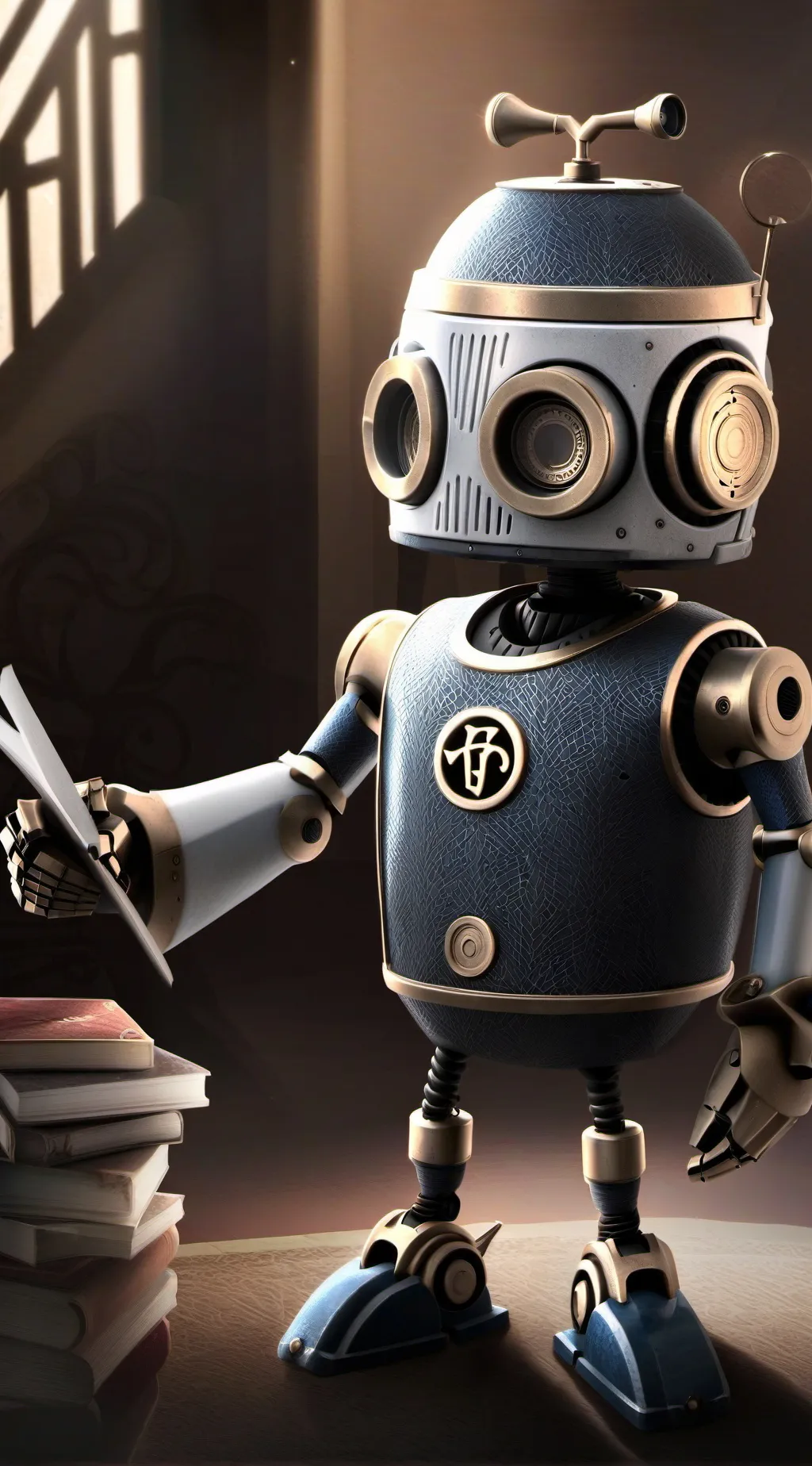 ai character: Anti furry robot  background