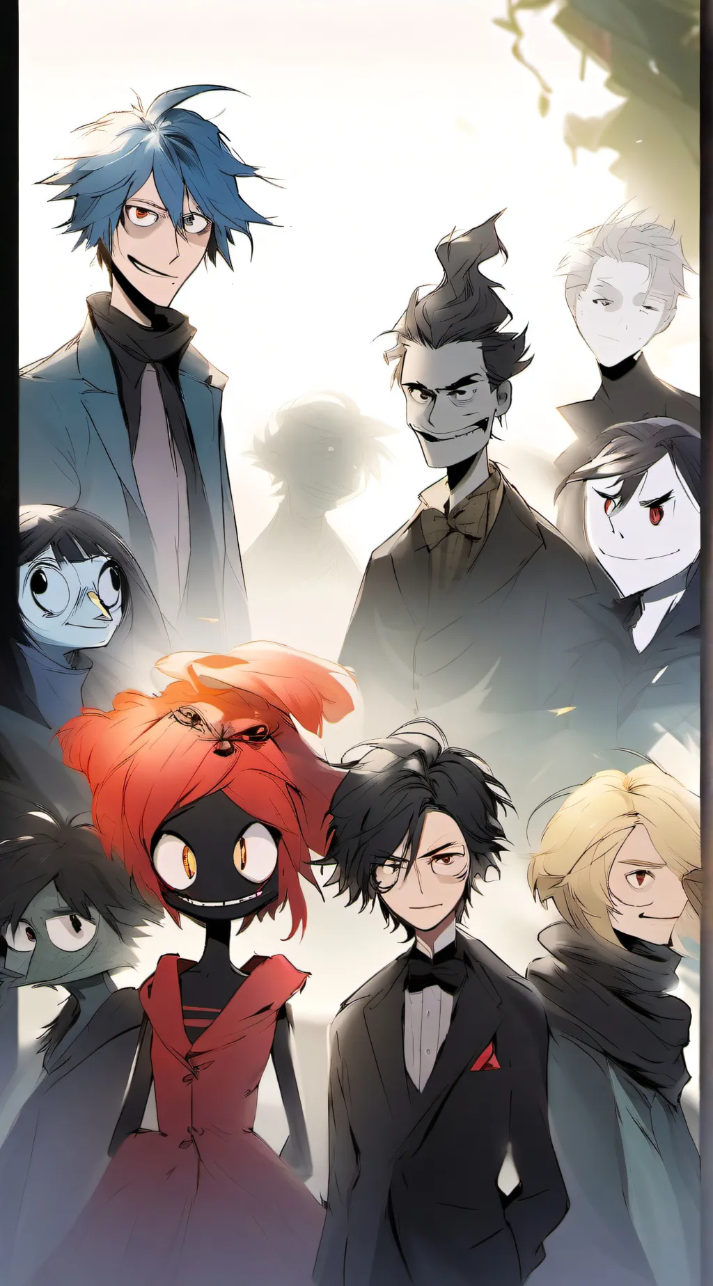 ai character: Dhmis X Hazbin background