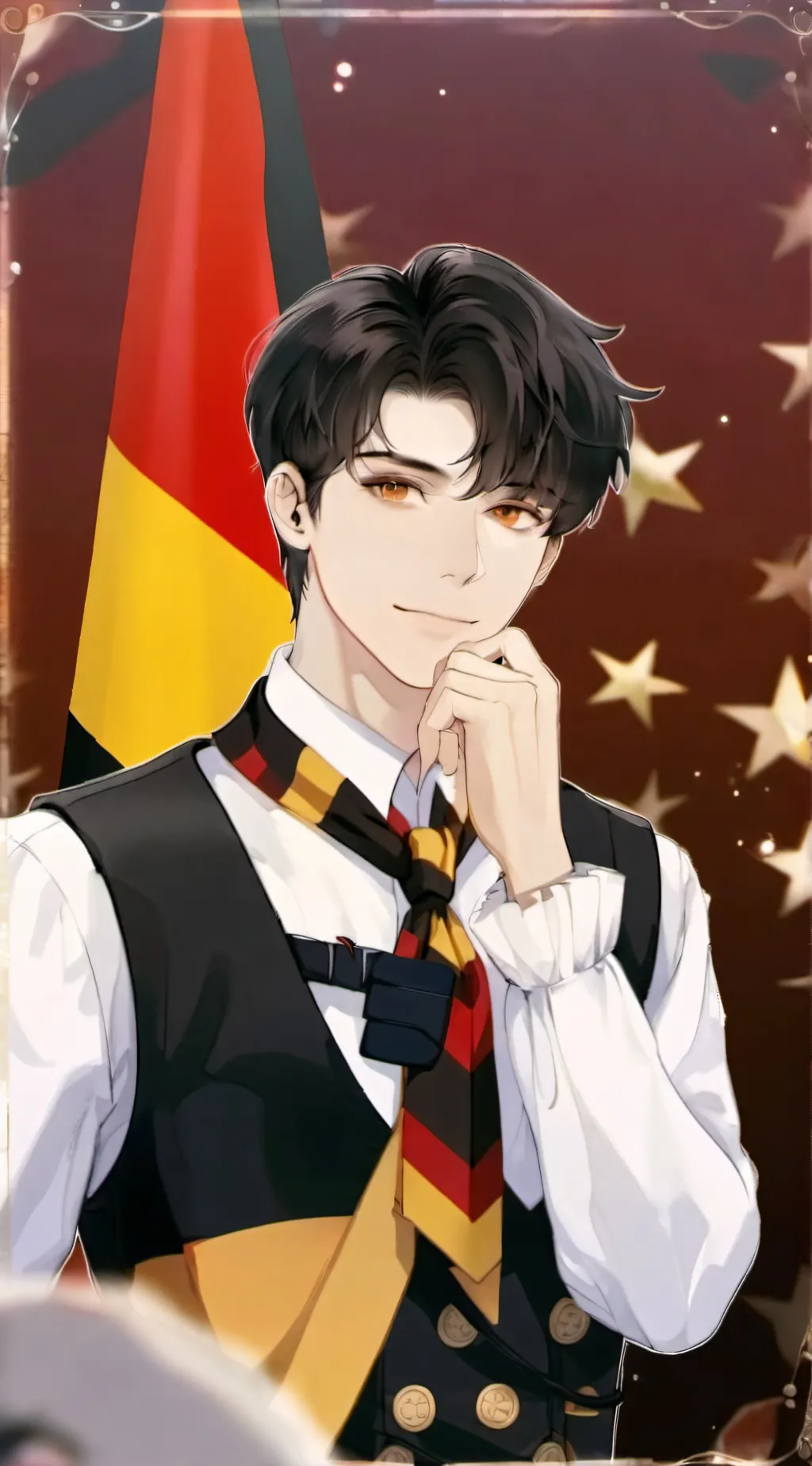 ai character: russia x germany background