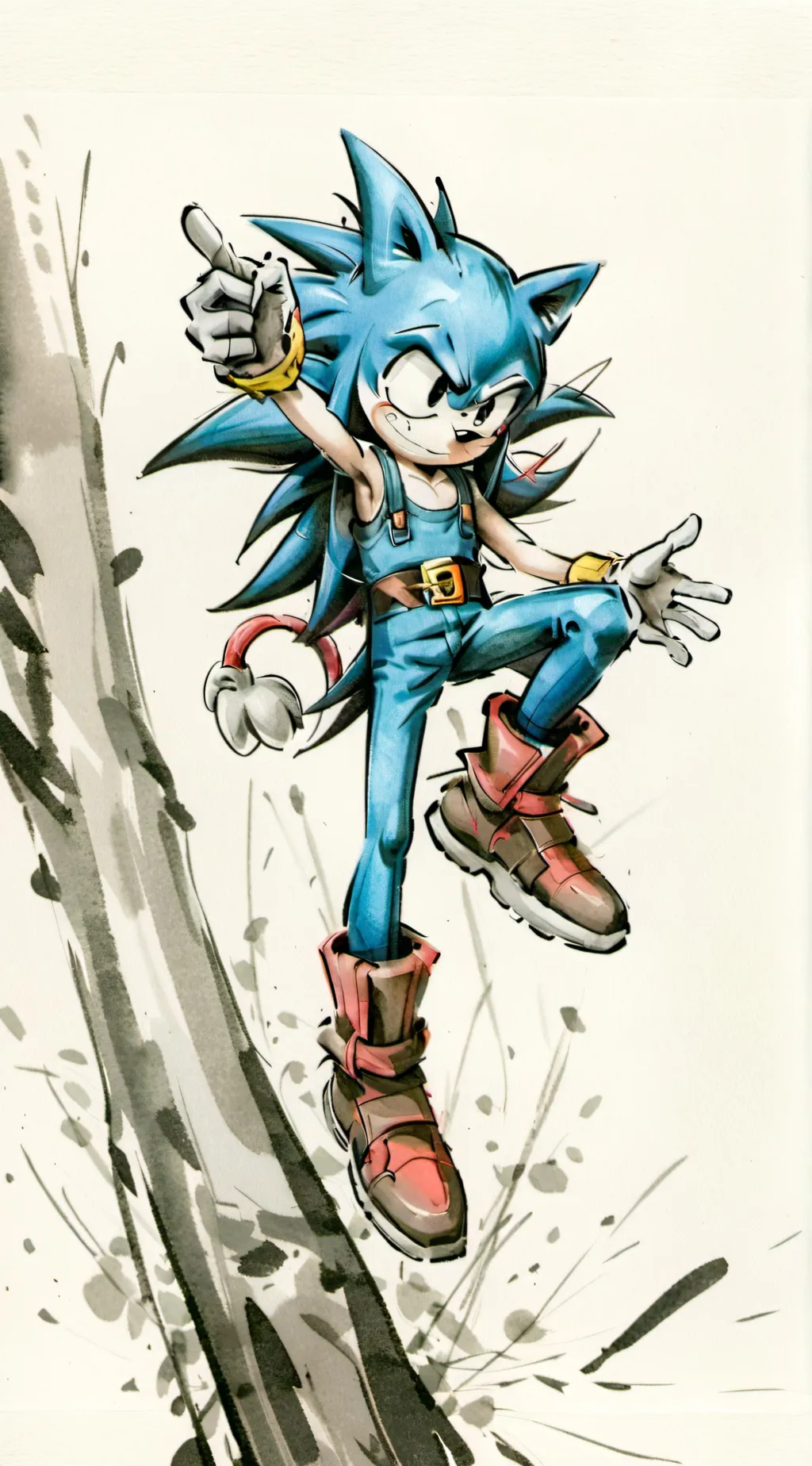 ai character: sonic vs cyclops  background