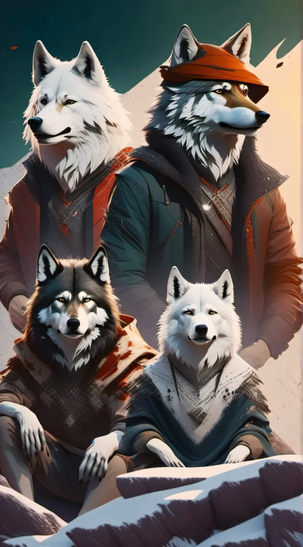 ai character: Live of a wolf background