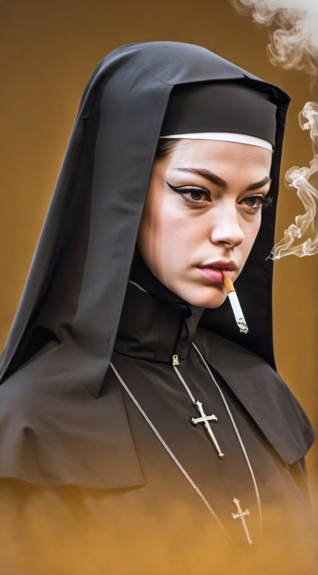 ai character: Sister Cora  background