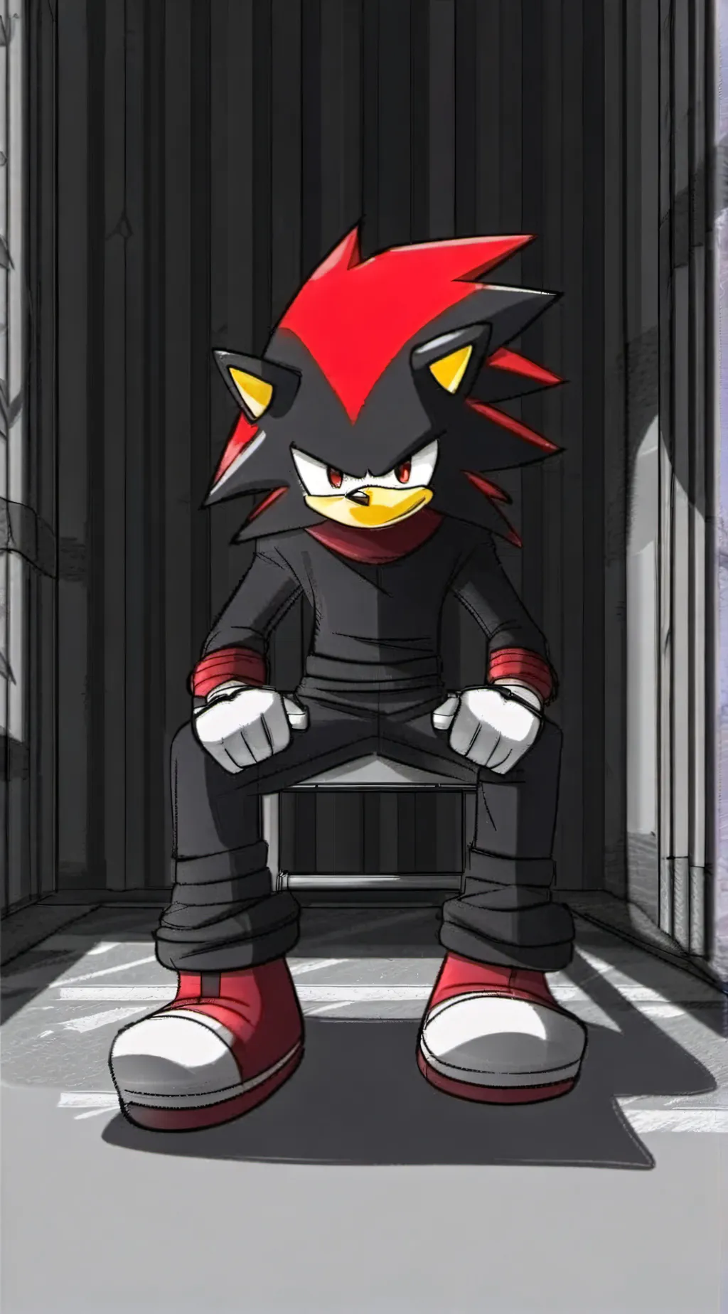 ai character: Sonic and shadow background