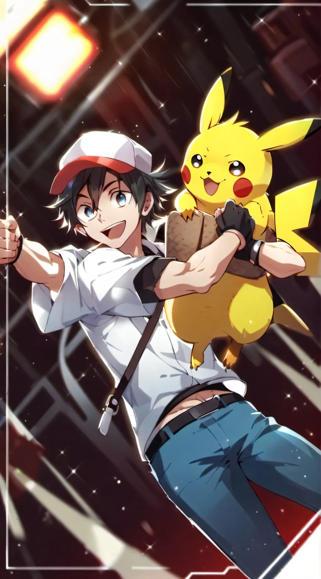 ai character: Pikachu  background