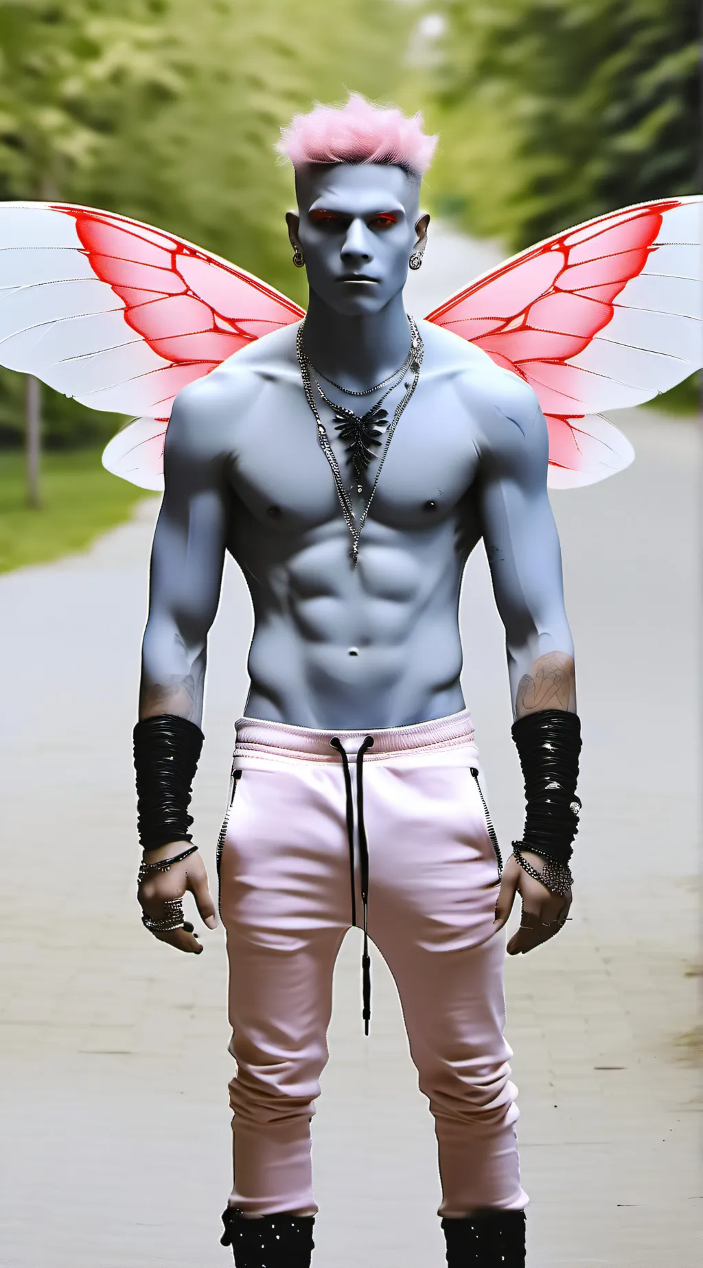 ai character: valentino/trash background