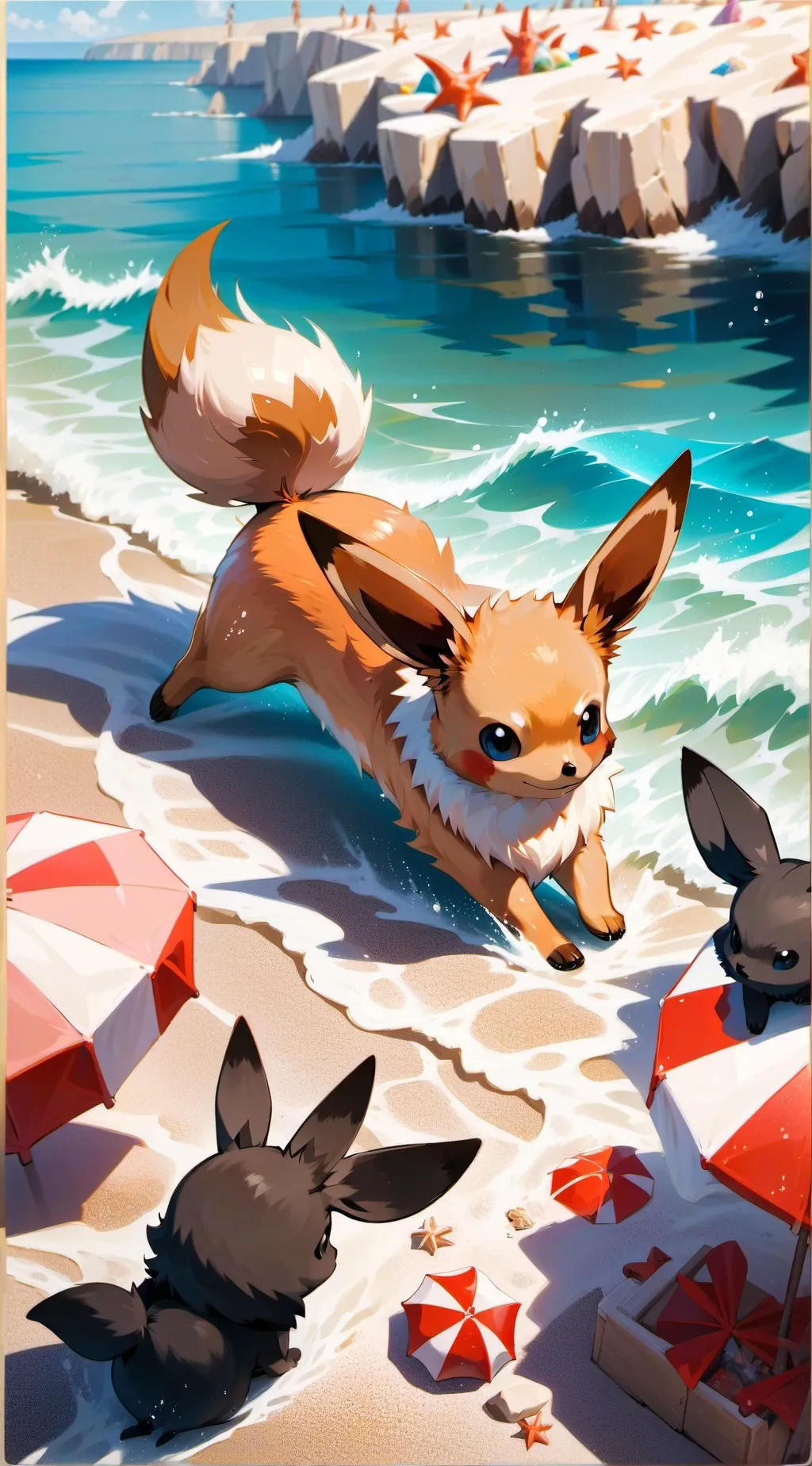 ai character: Eevee background