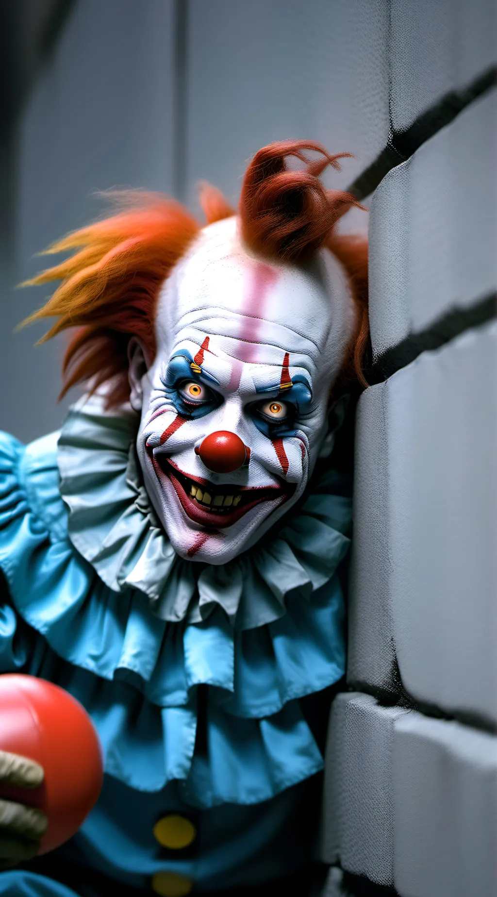 ai character: Creepy clown background