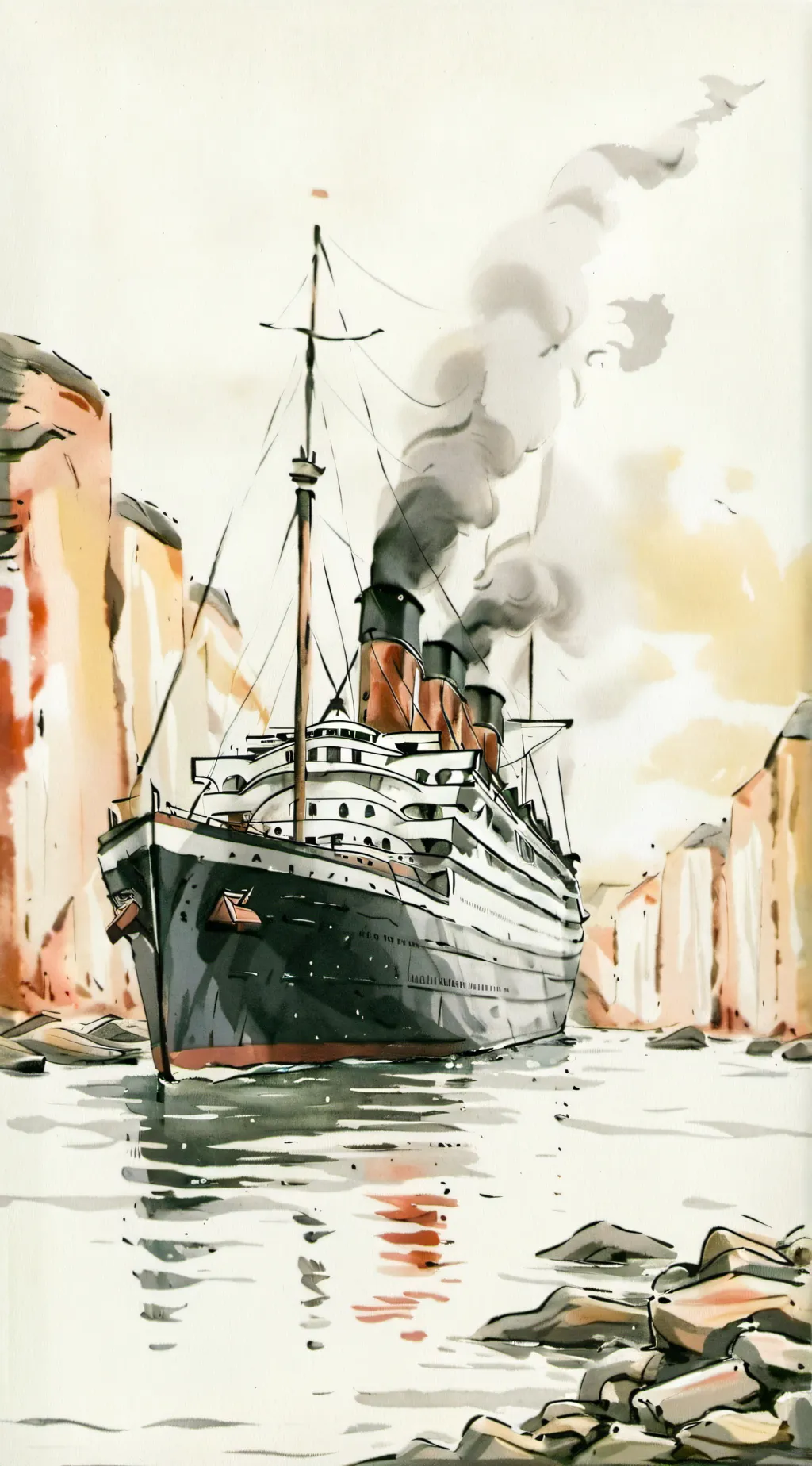 ai character: HH Titanic background