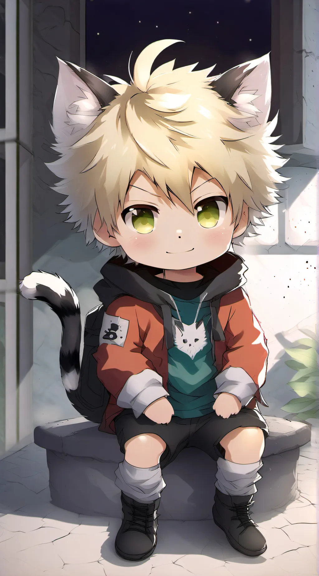 ai character: mha cat boys background