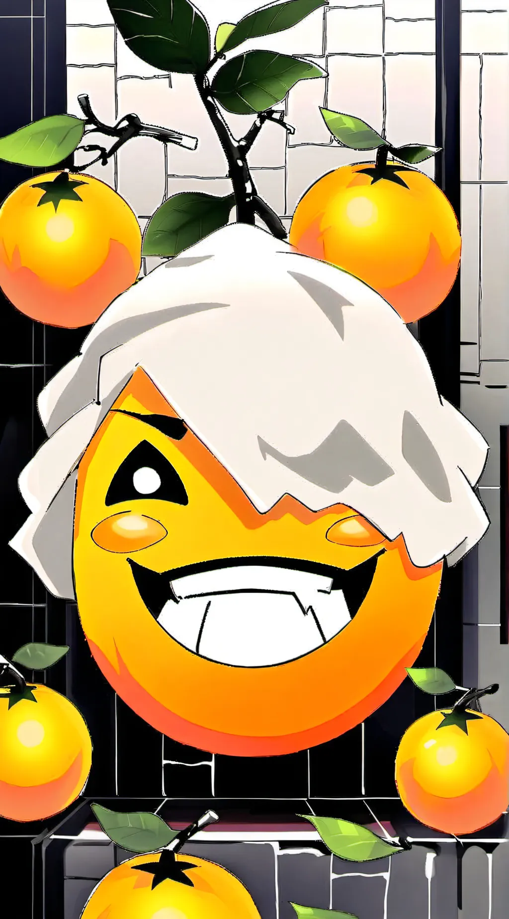 ai character: annoying Orange background