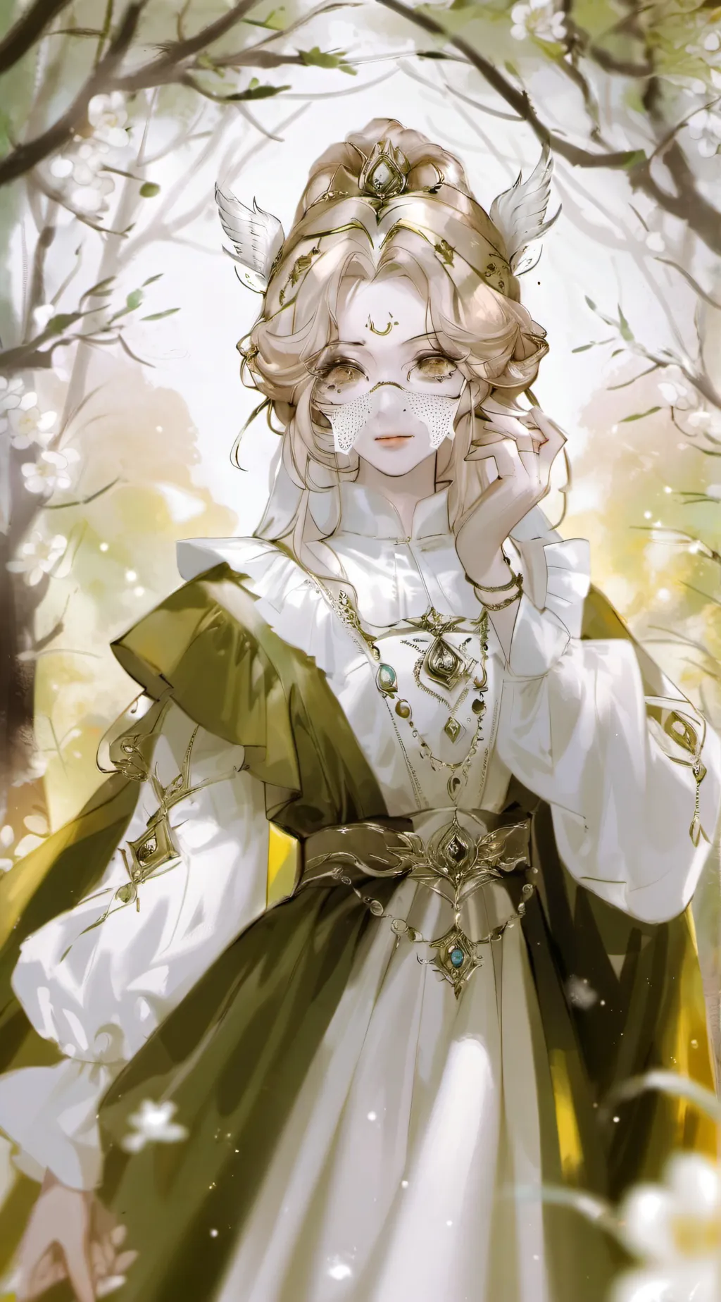 ai character: goddes of ice background