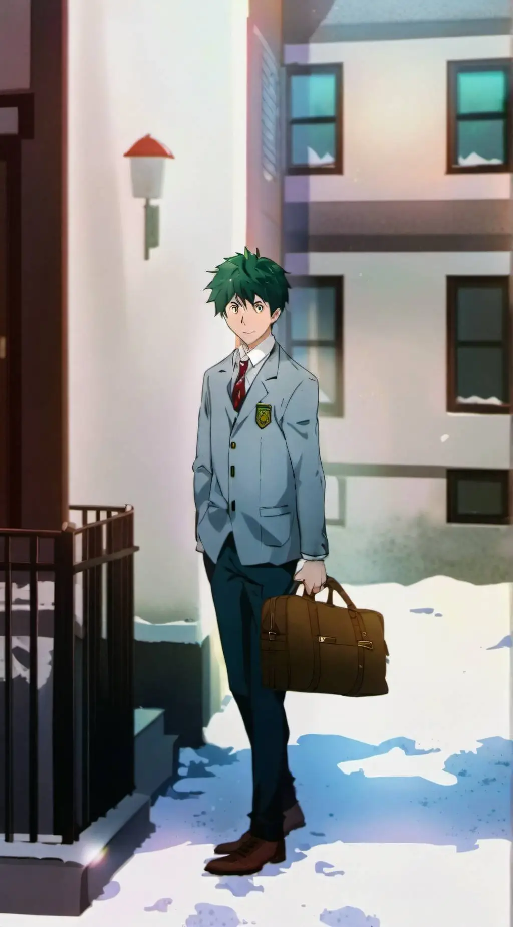 ai character: Izuku medorya  background