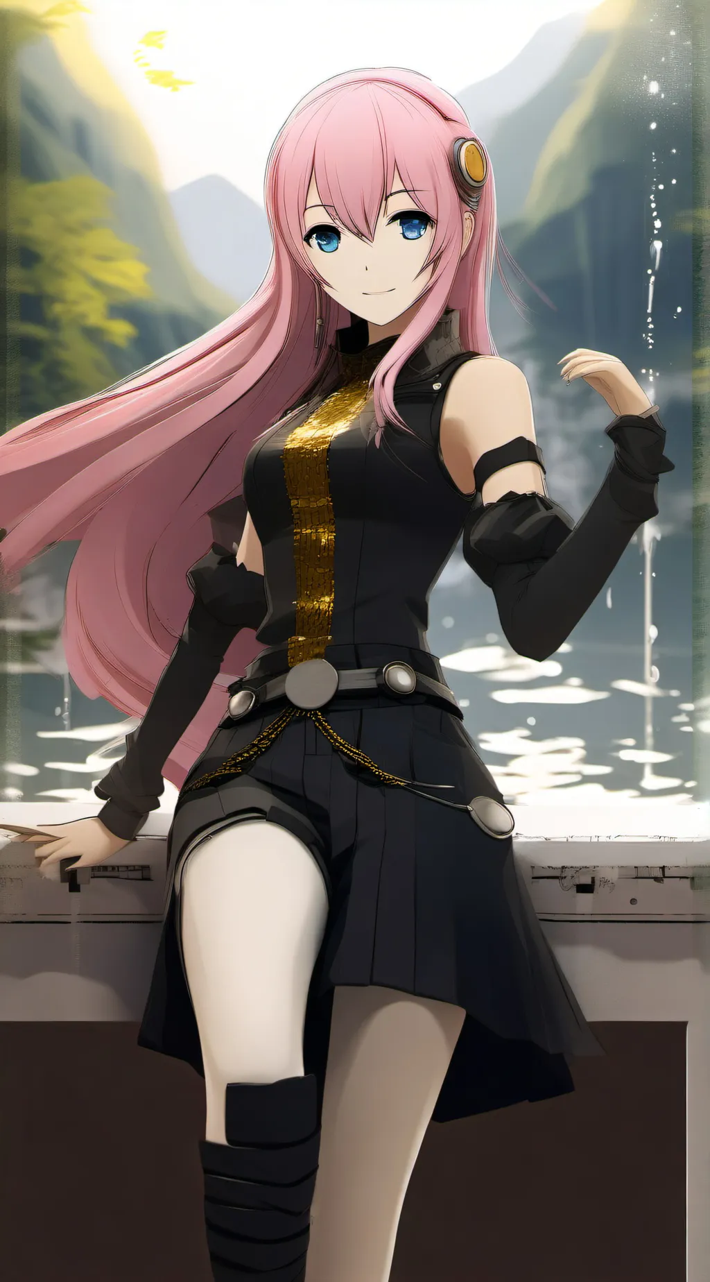 ai character: Megurine luka background