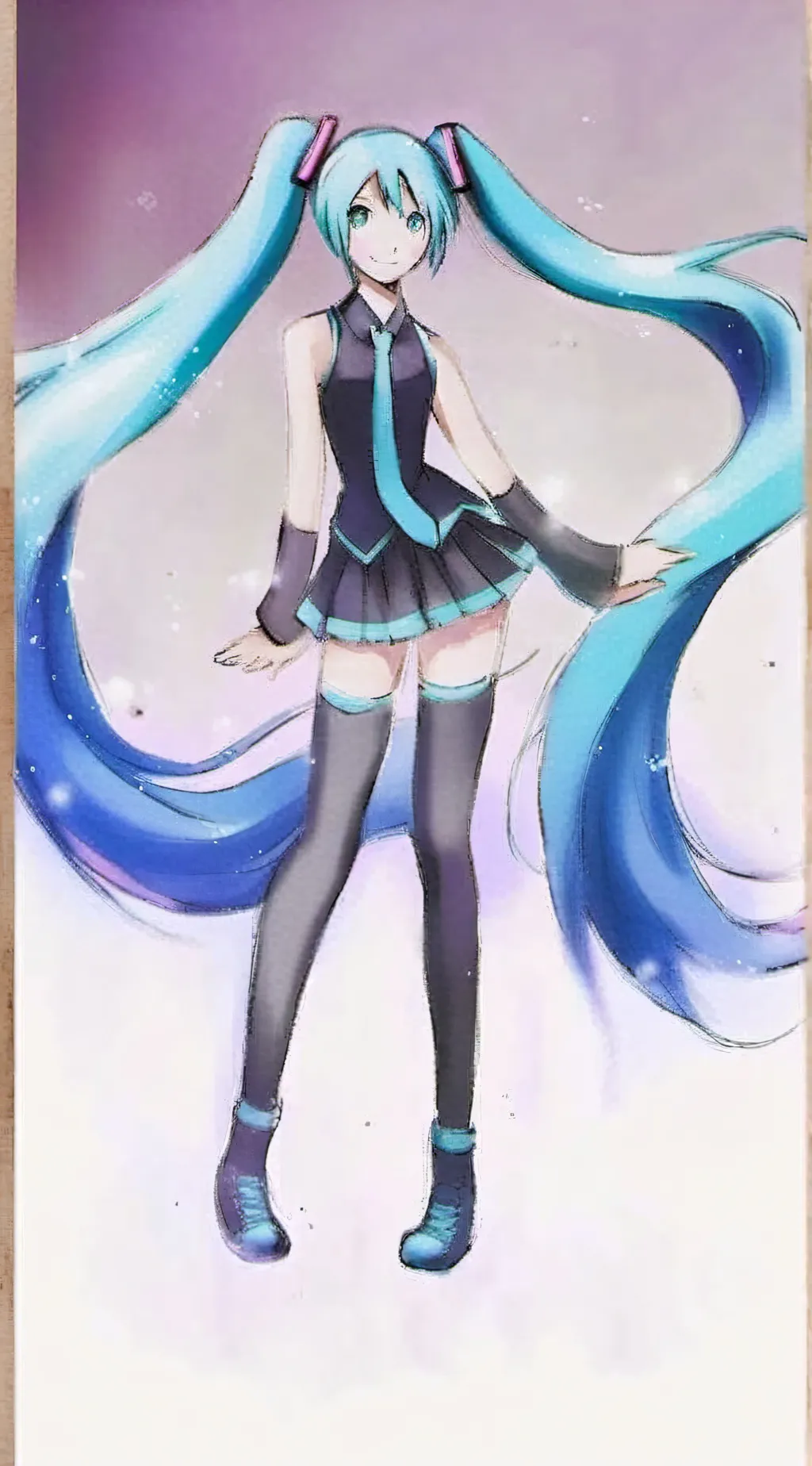 ai character: Real Miku  background