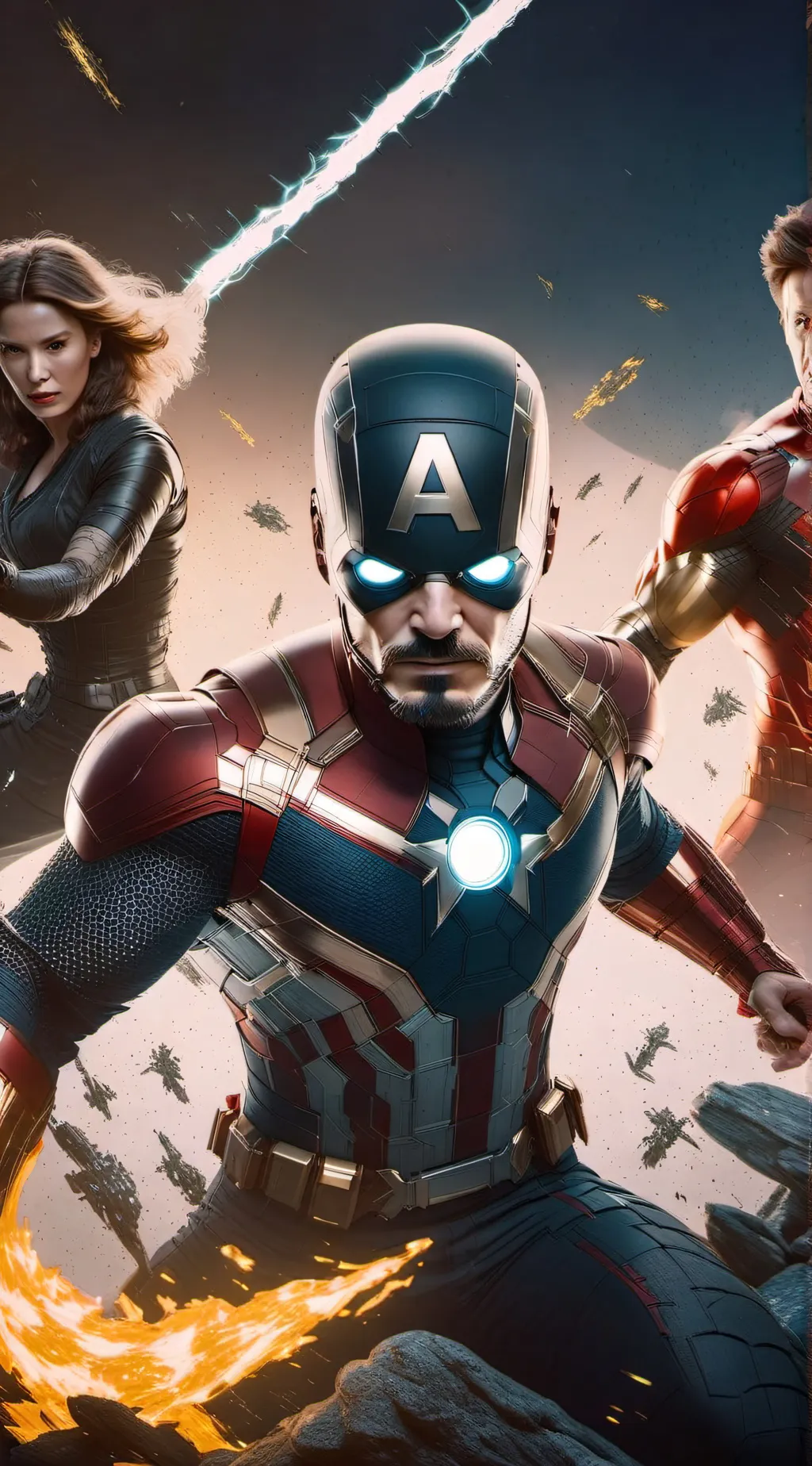 ai character: avengers  background
