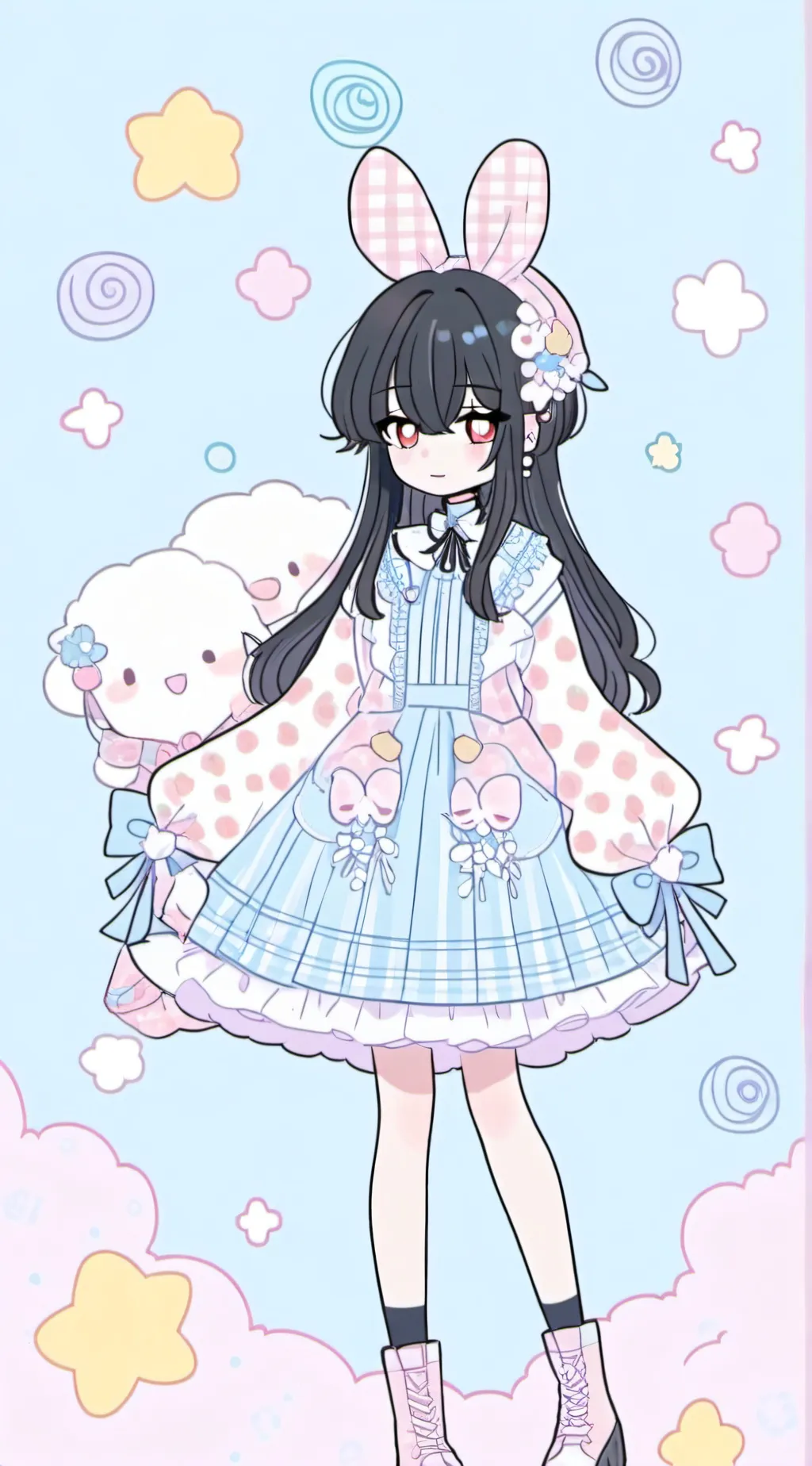 ai character: kny x jjk background