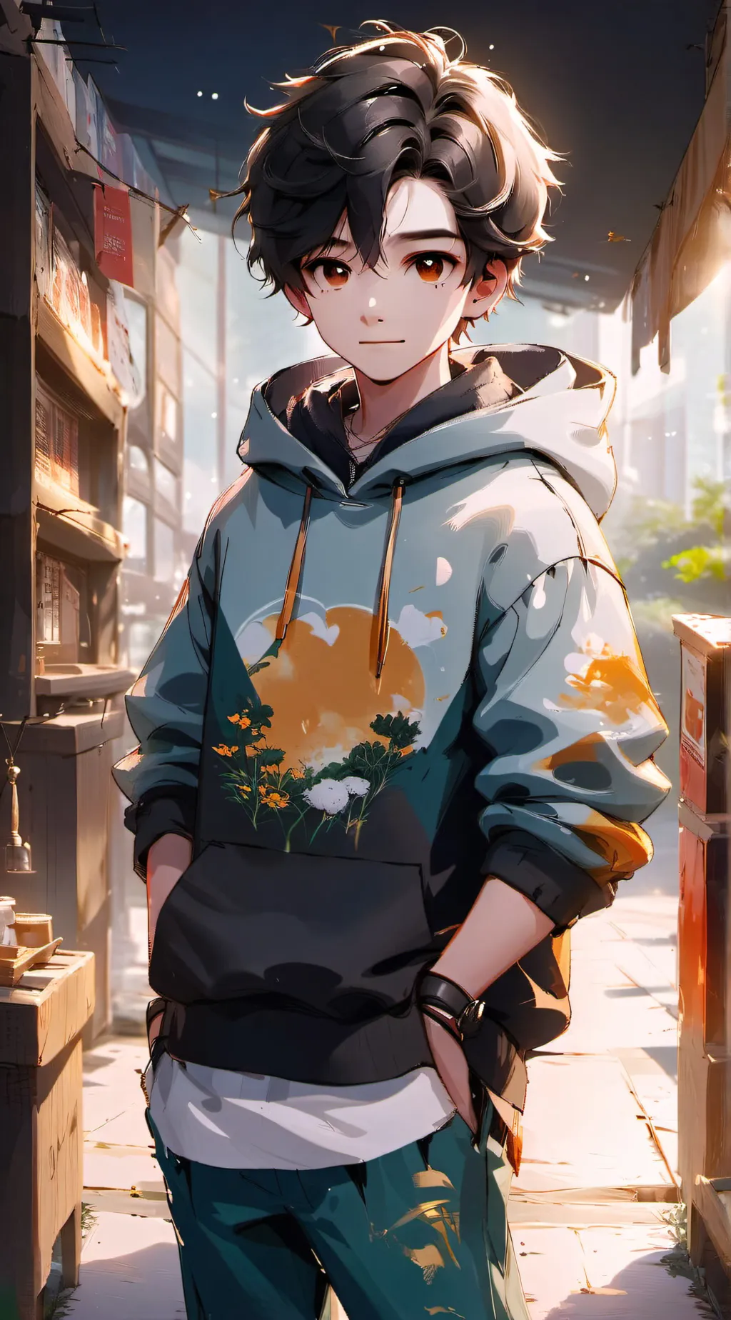 ai character: Zack  background