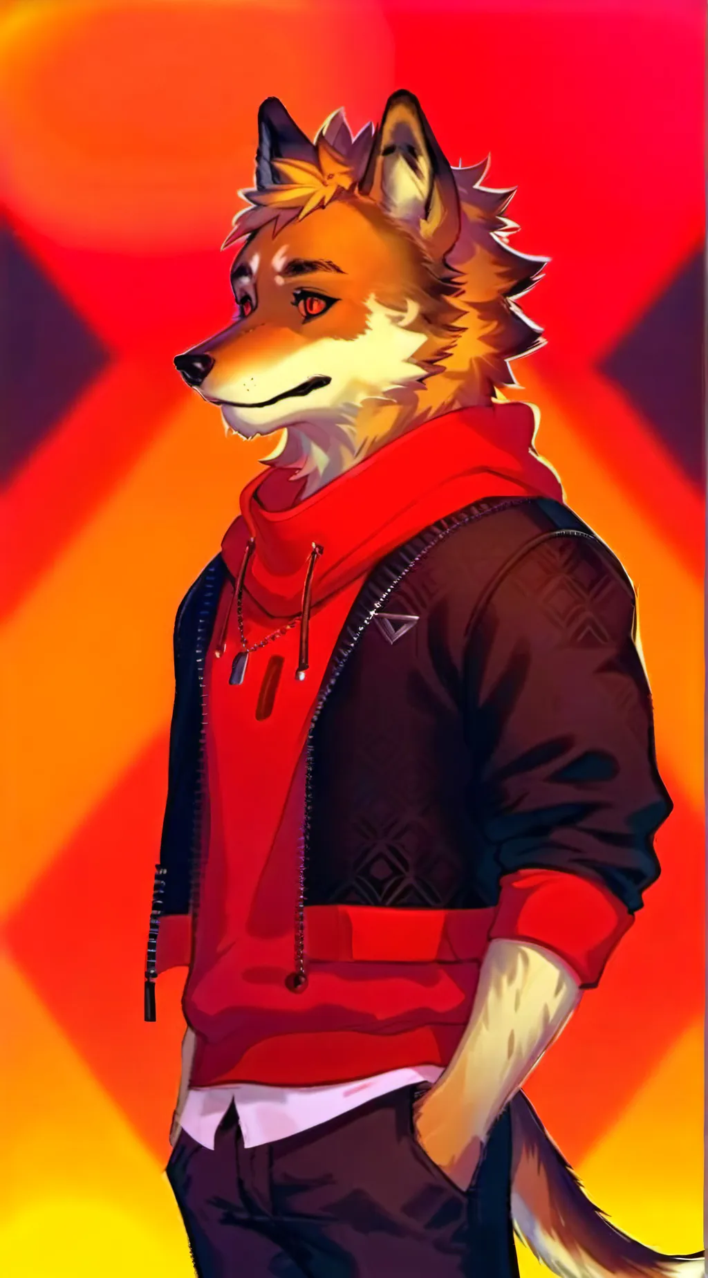 ai character: autumn background