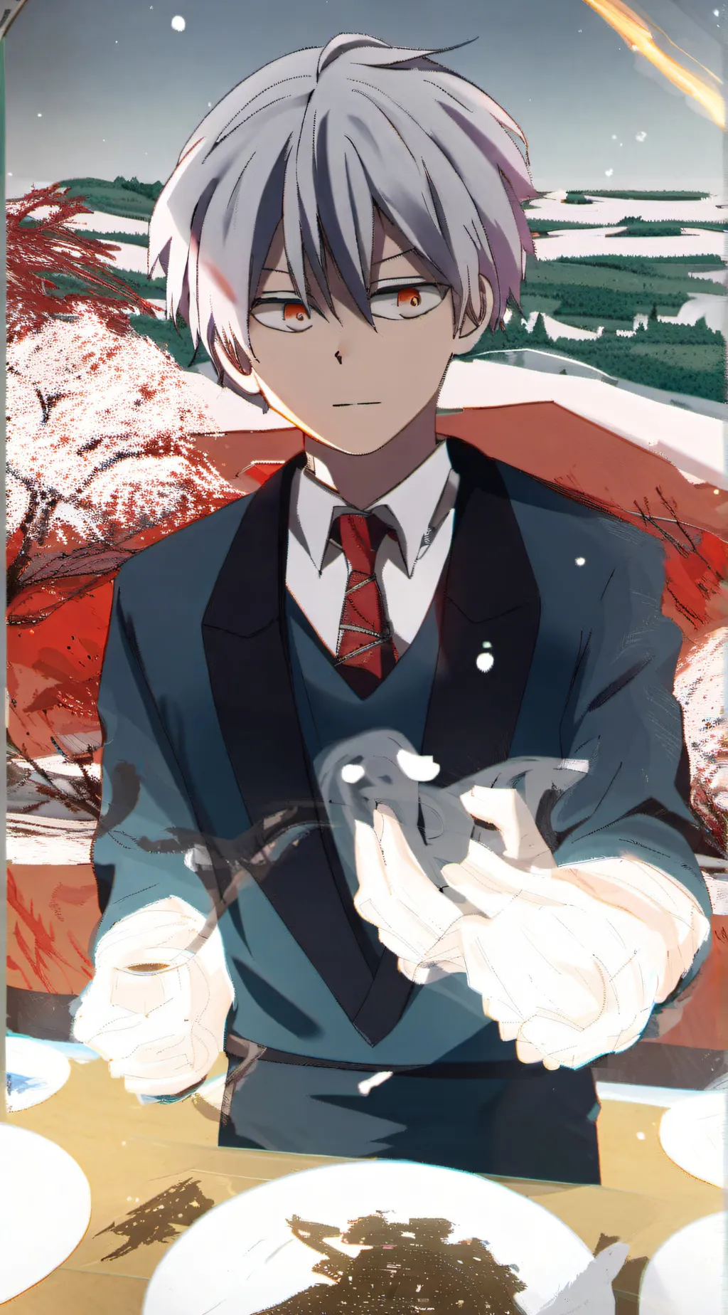 ai character: Mha beauty contest background